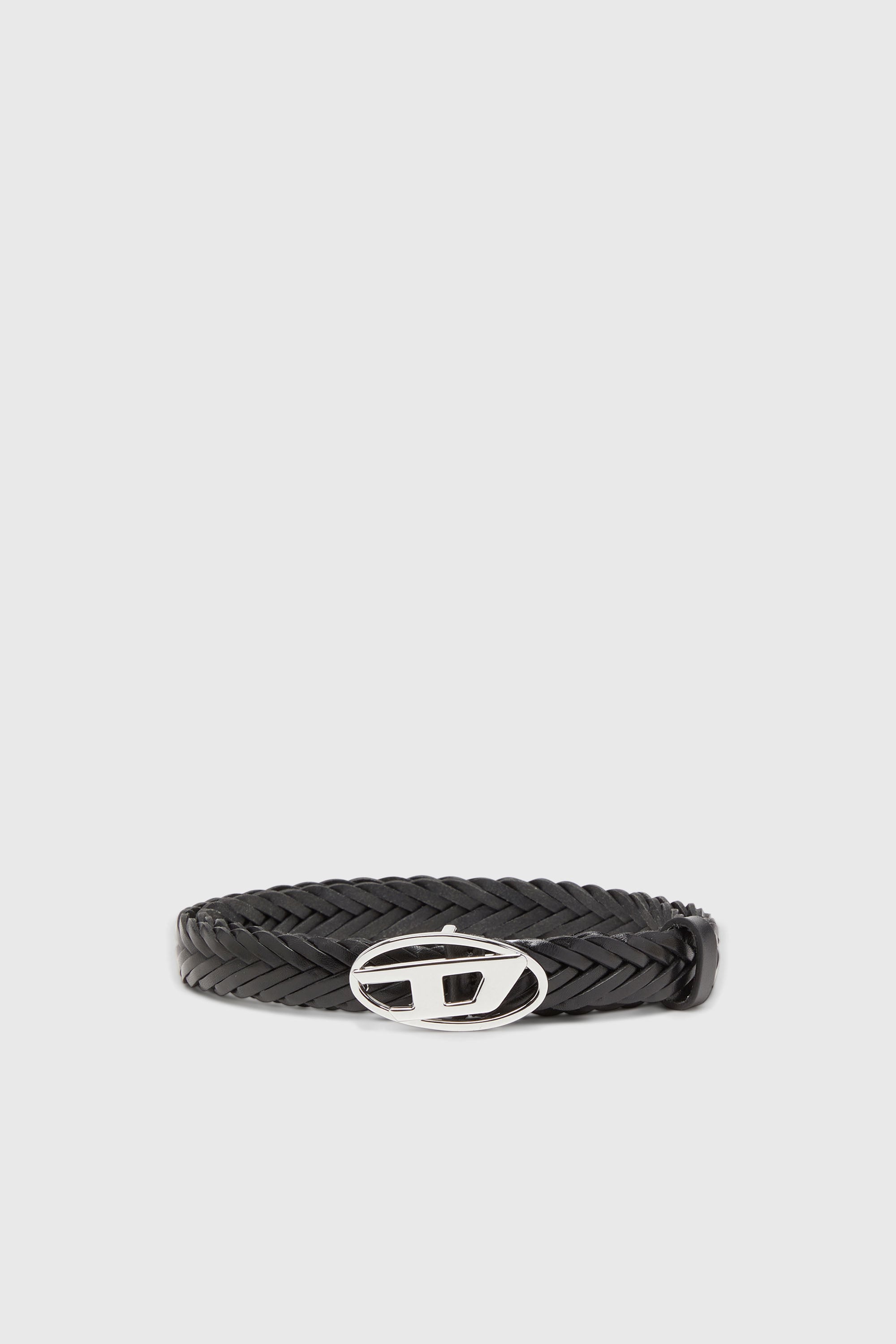 Diesel - B-1DR 20, Cintur&oacute;n 1.9 cm de cuero trenzado Mujer in Negro - 1