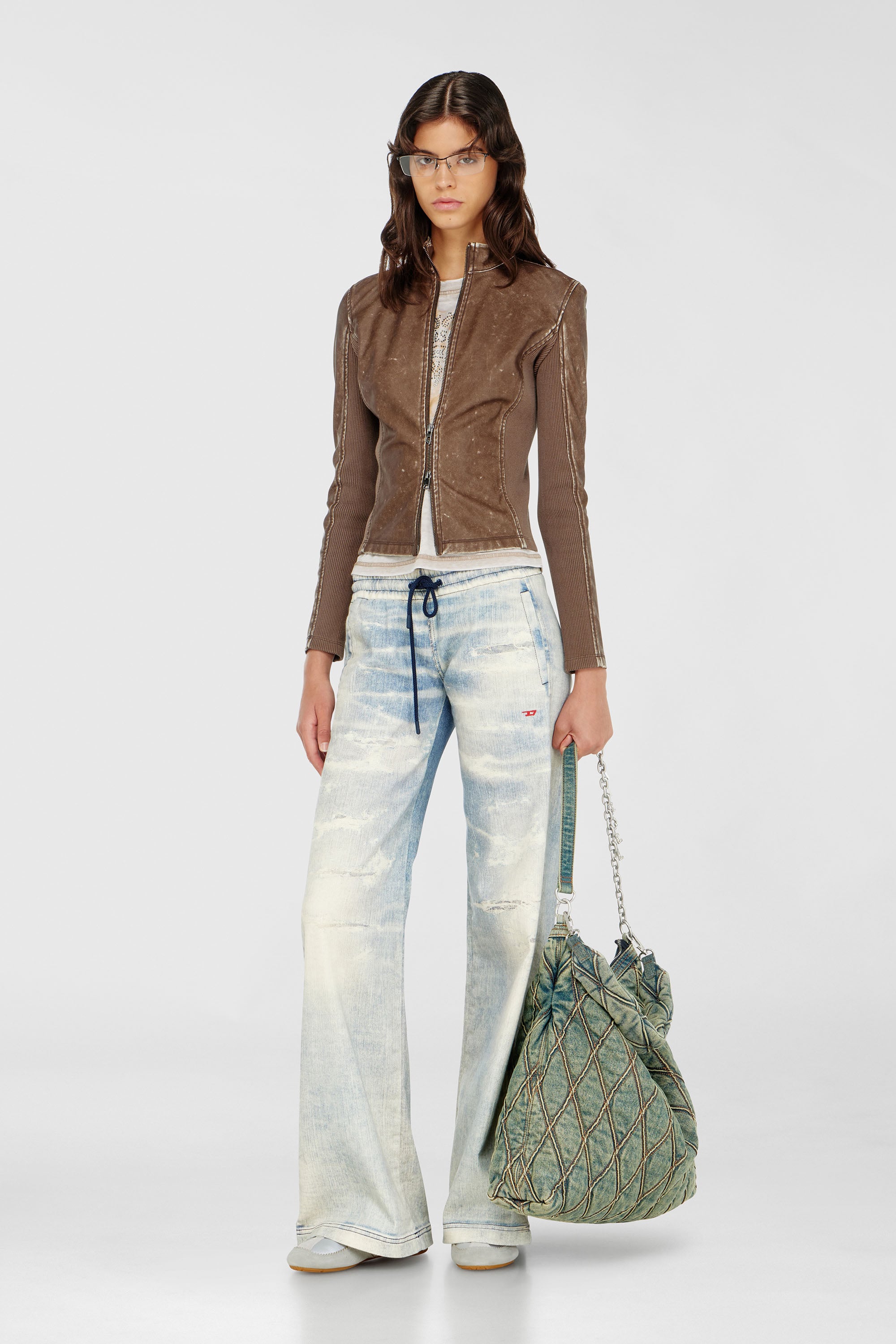 Diesel - Relaxed 2078 D-Ainty Joggjeans&reg; 068XM Mujer, Azul Claro - 1