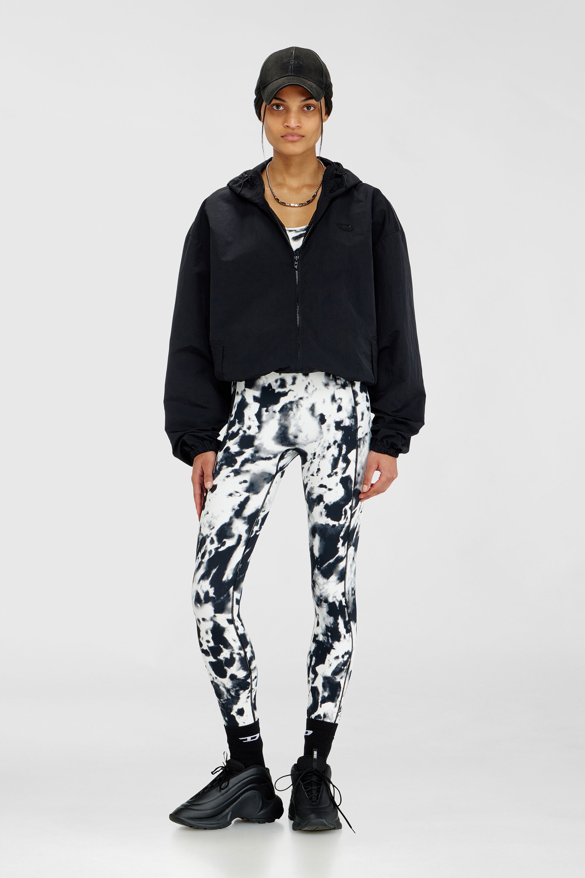 Diesel - ADELINE-D-POP, Leggings de microfibra estampada Mujer in Multicolor - 1