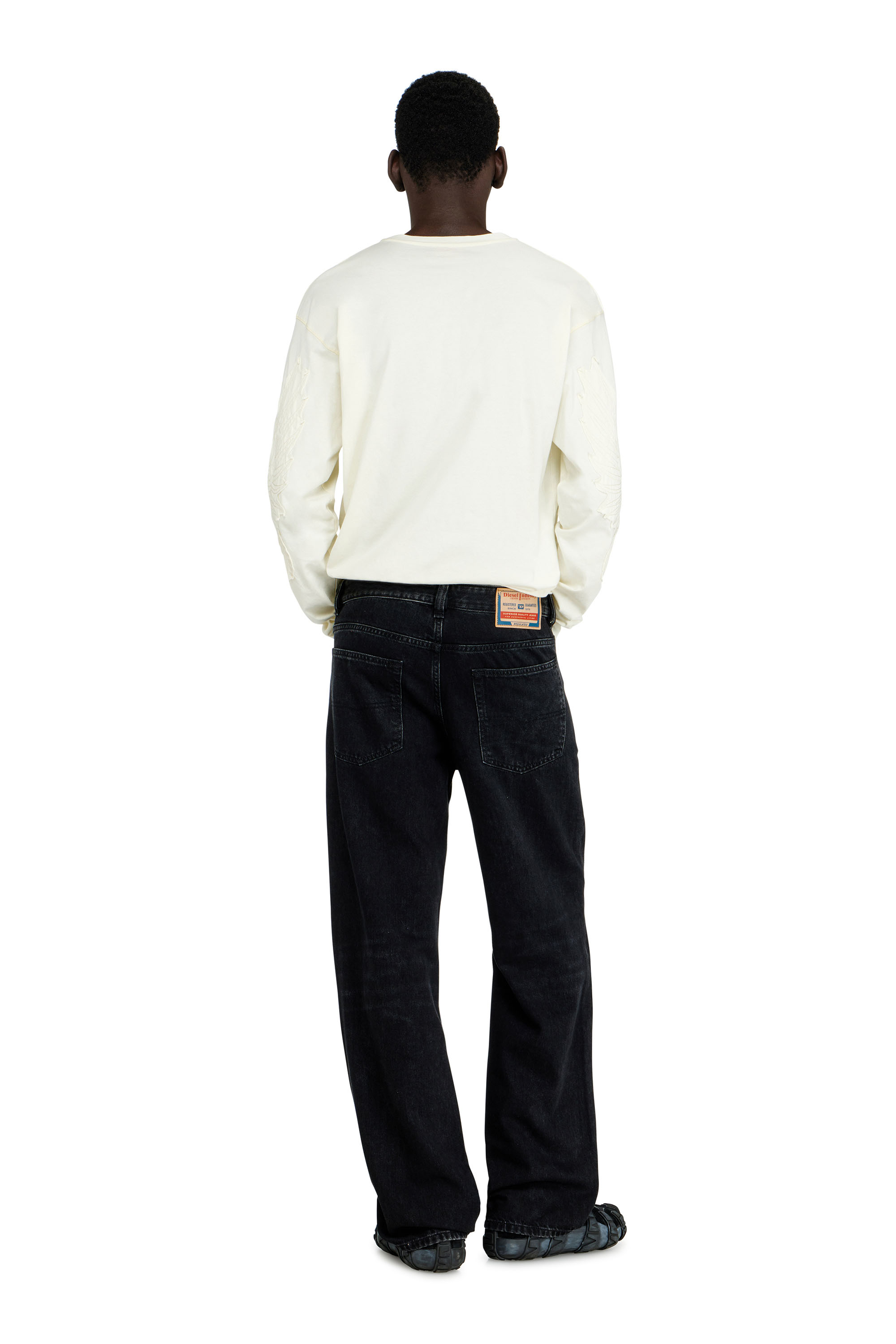 Diesel - Relaxed Jeans 2001 D-Macro 09P09 Hombre, Negro/Gris oscuro - 3