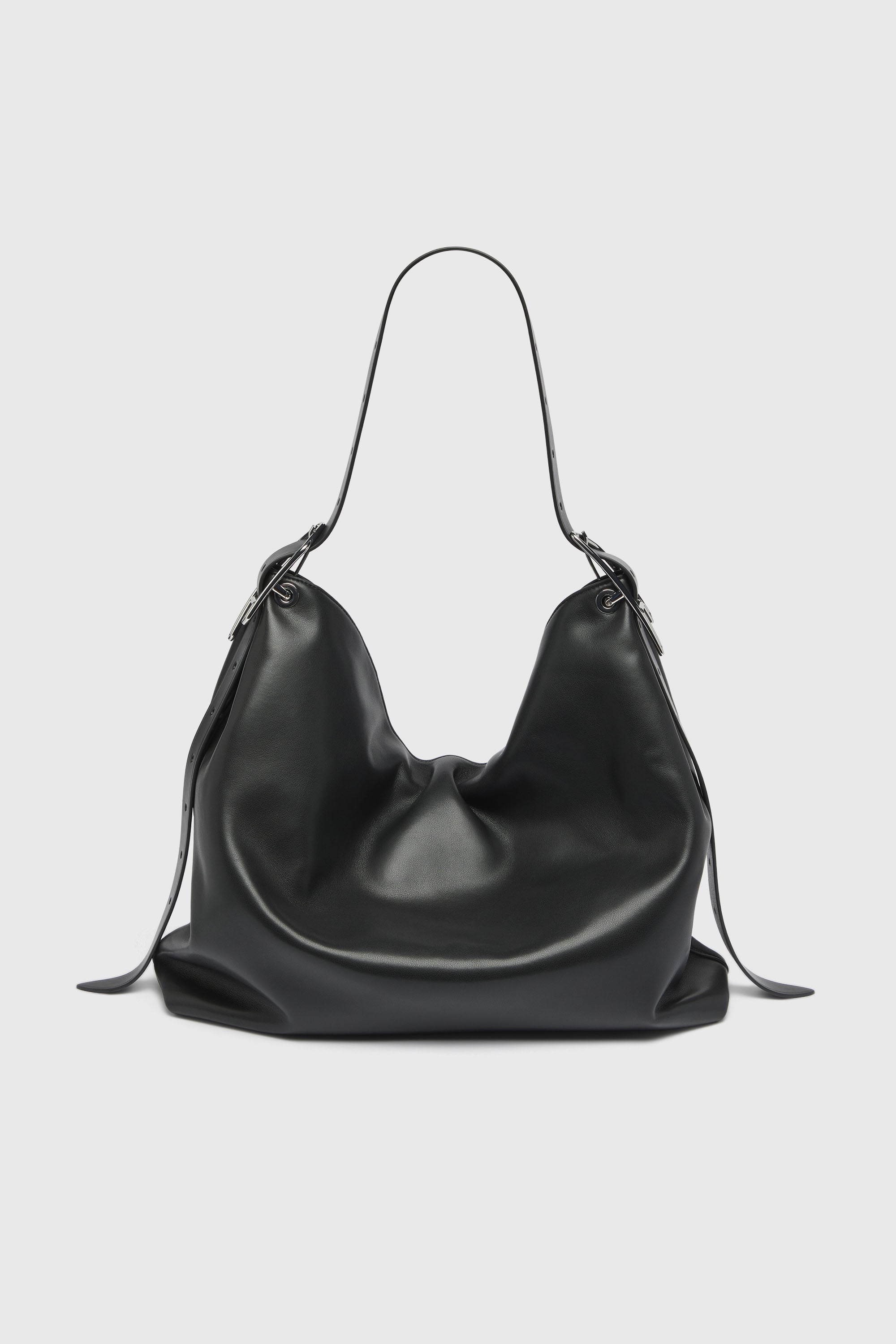 Diesel - D-LINE HOBO L, D-Line-Bolso hobo en cuero Mujer in Negro - 2