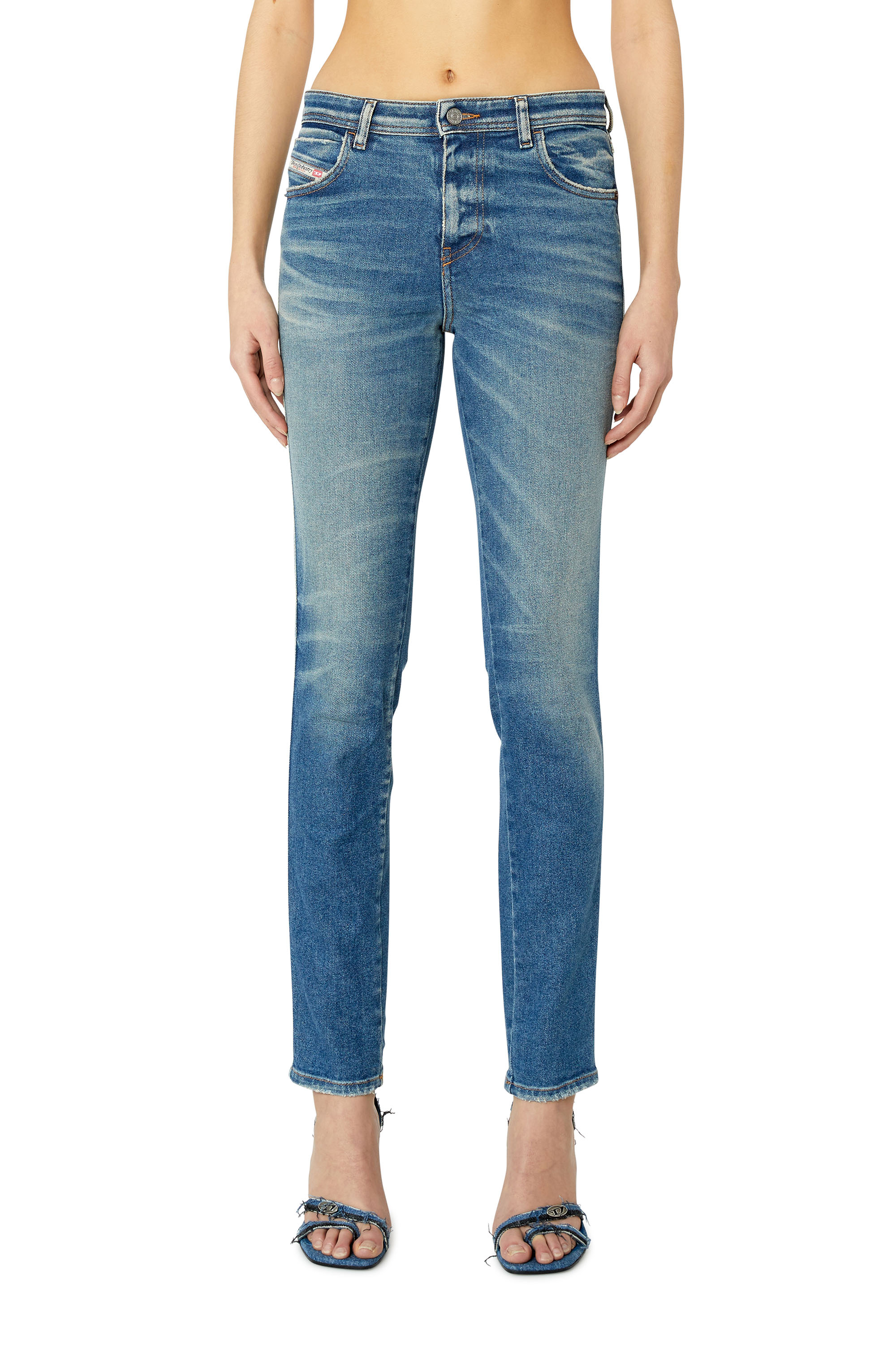 Diesel - 2015 BABHILA 09E88 Skinny Jeans, Azul medio - Image 1