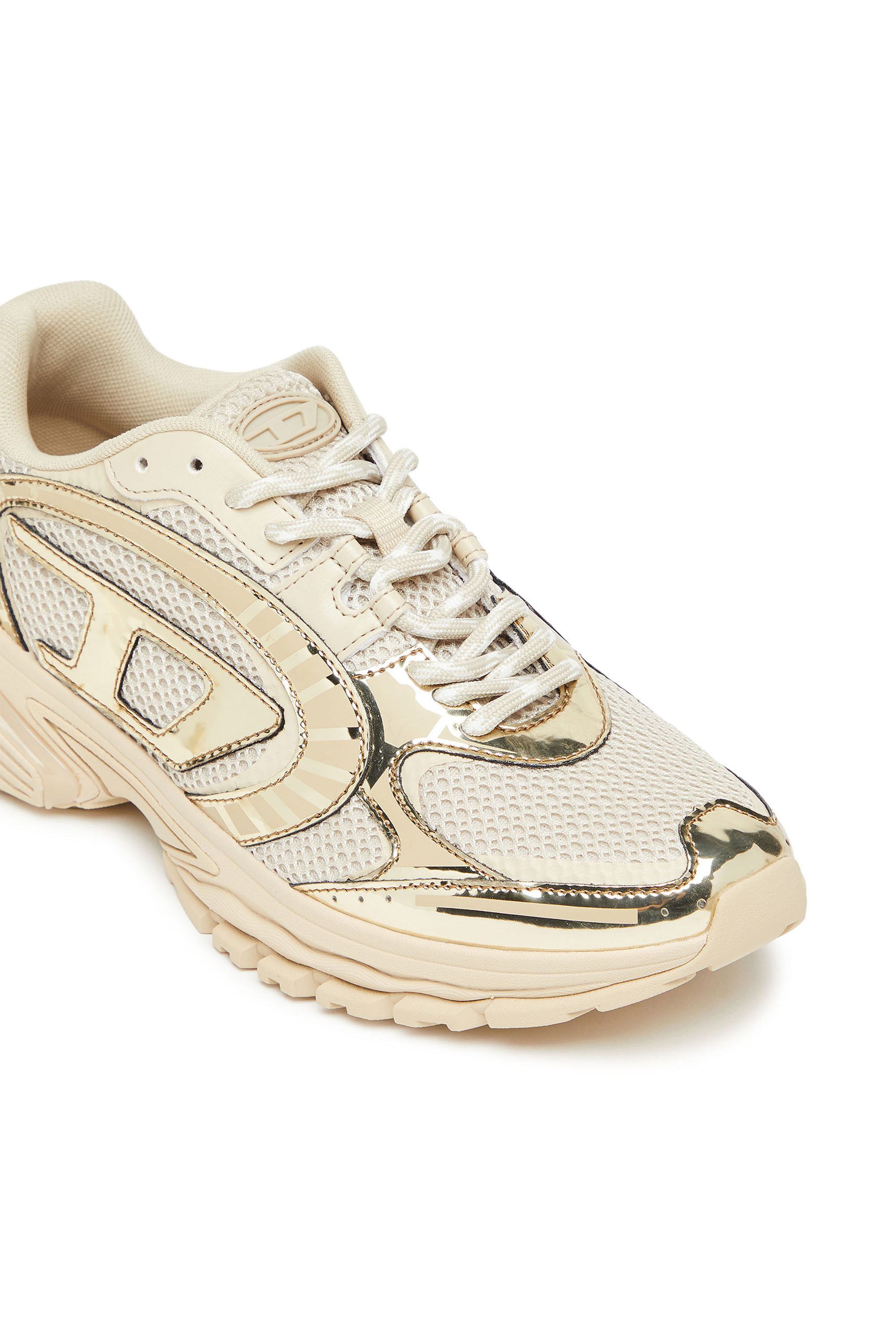 S-PRO-V-DENSE LOW W, Beige Diesel - S-PRO-V-DENSE LOW W, S-Pro-V-Dense-Deportivas de malla metálica con logotipo Oval D Mujer in Beige - 6