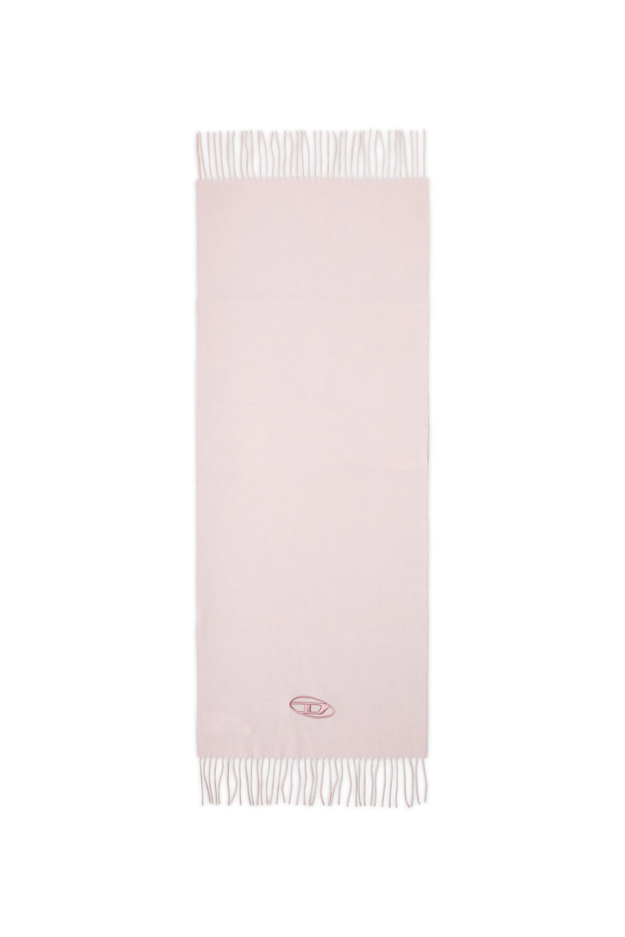 Diesel - S-IMON-D-LONG, Bufanda de mezcla de lana con bordes de flecos Hombre in Rosa - 2