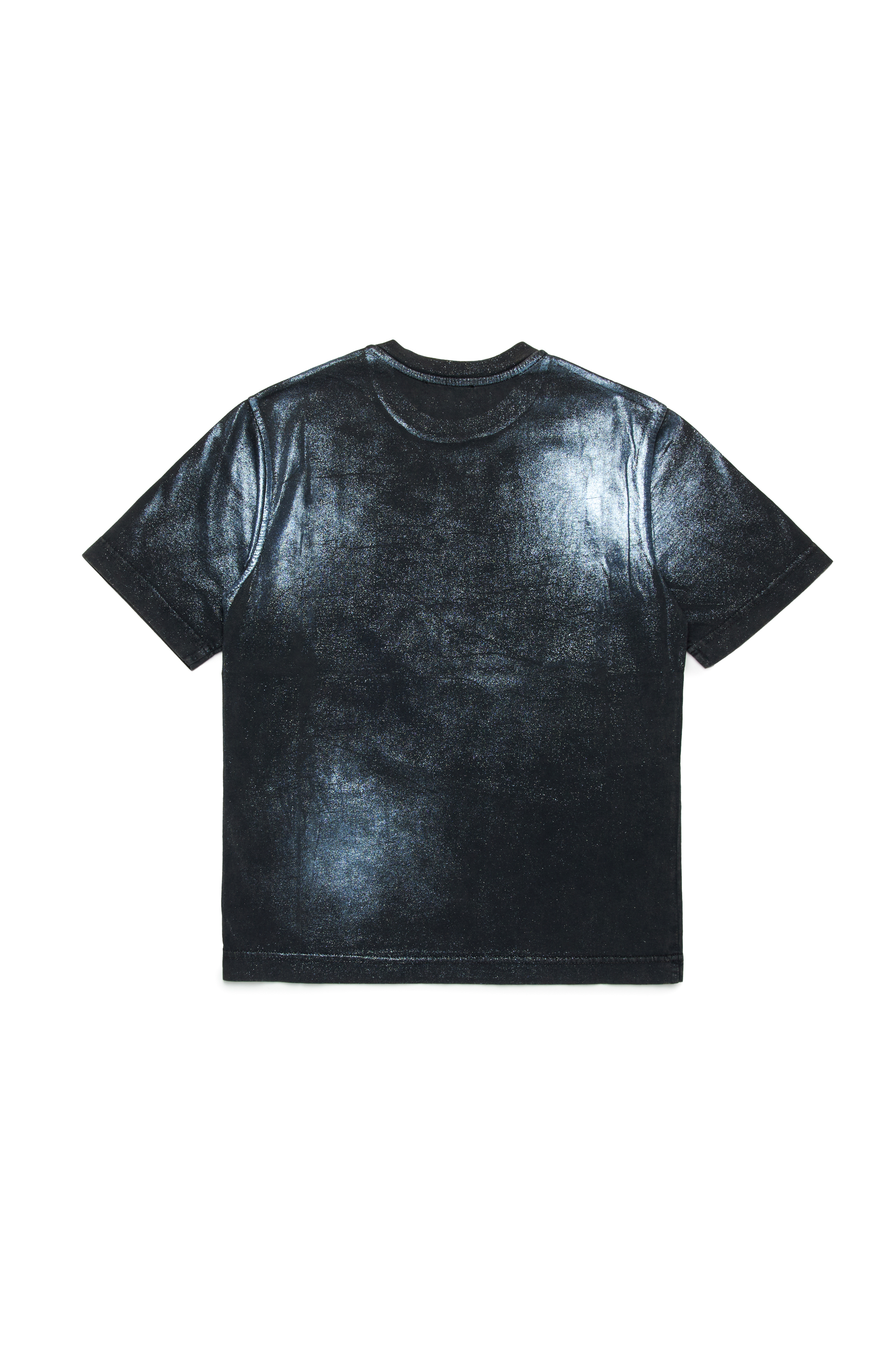 Diesel - TBUXT OVER, Camiseta desteñida con efectos metálicos Unisex in Negro - 2