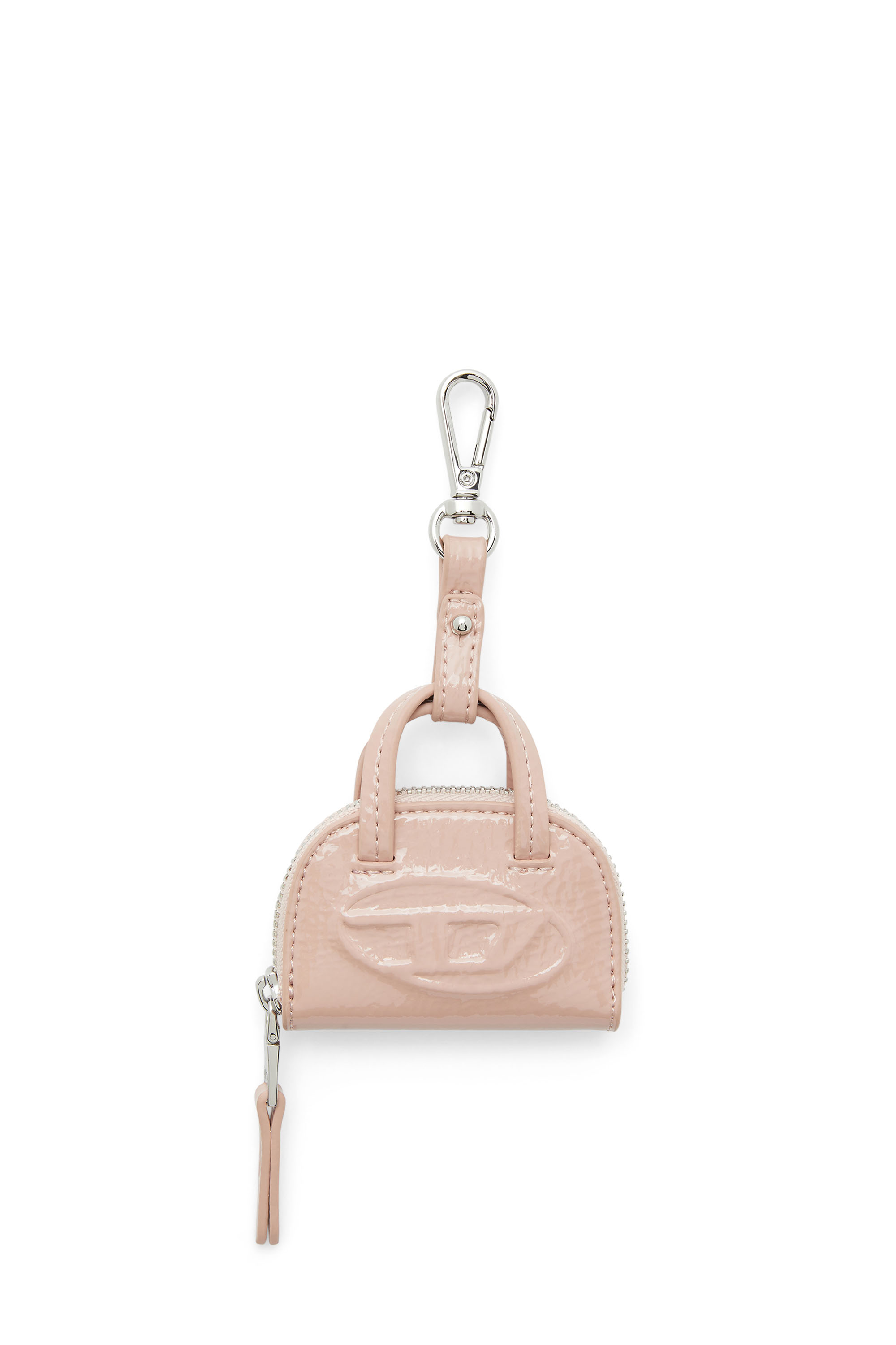 Diesel - 1DR DOME CHARMS, Charm para bolso en naplak arrugado y brillante Mujer in Rosa - 1