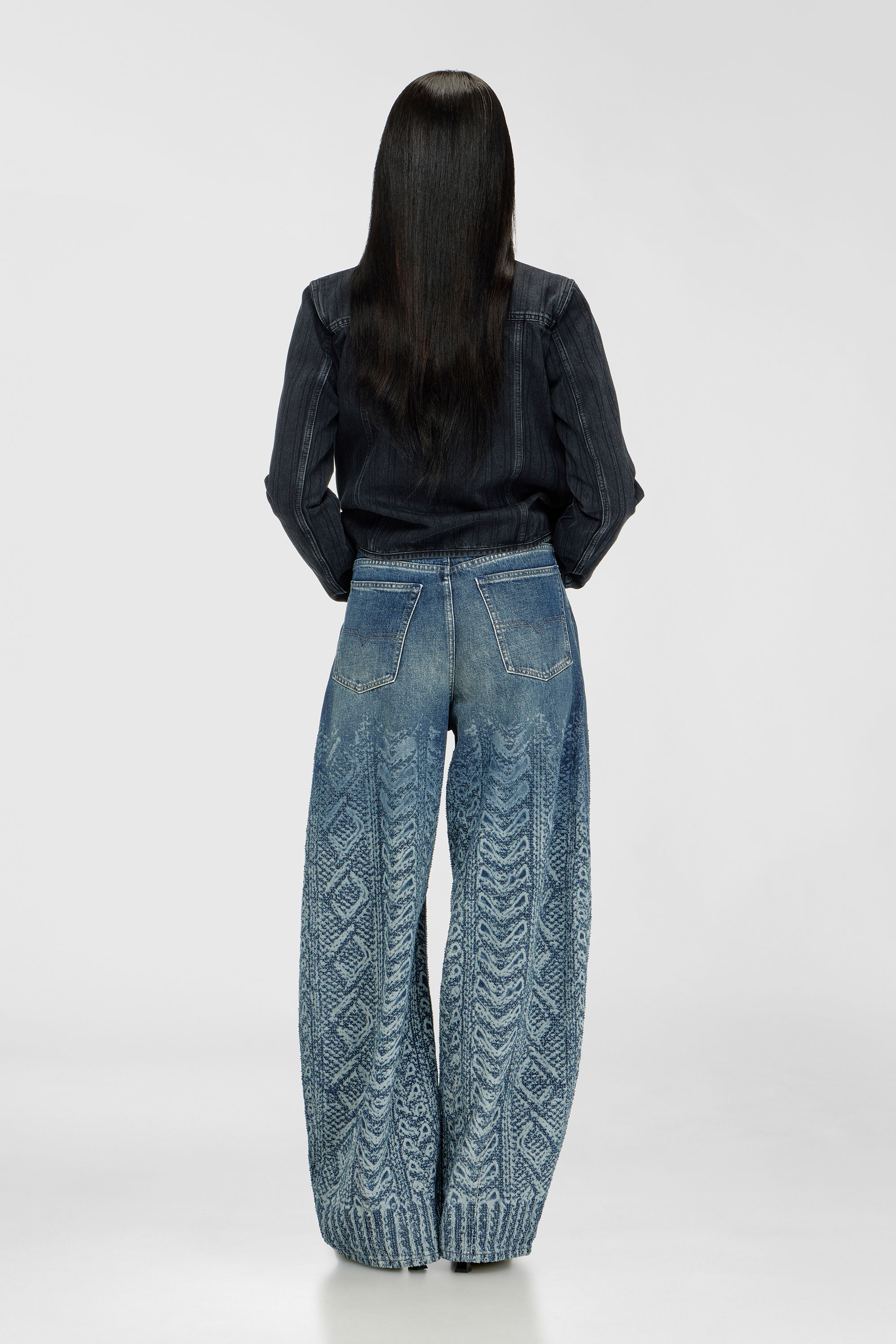 Diesel - Relaxed Jeans 1987 D-Khelz 007EV Mujer, Azul Oscuro - 3