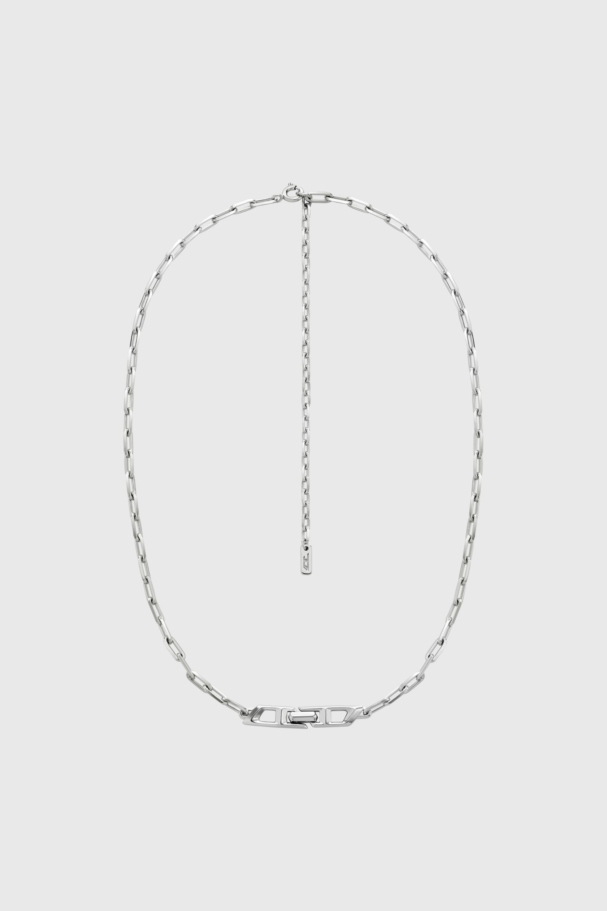 Diesel - DL1364040 STERLING SILVER JEWEL, Unisex's Sterling silver chain necklace in Silver - 2