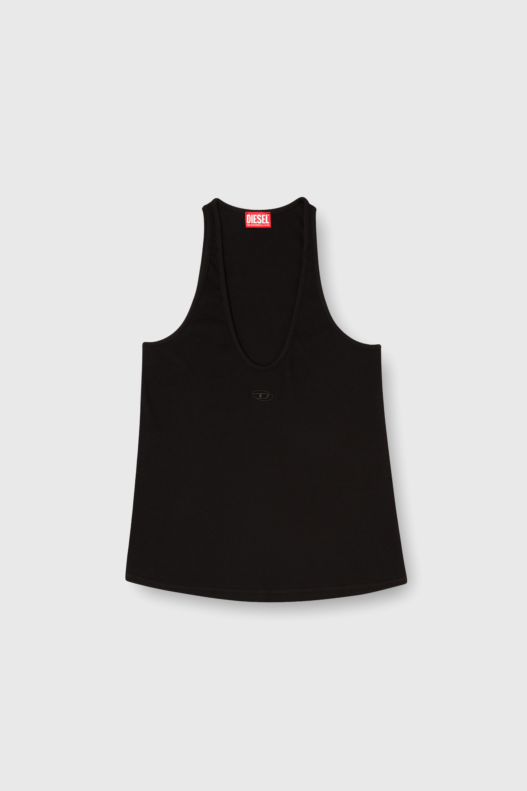 Diesel - T-IPSYA-LKDS, Camiseta con tirantes de canal&eacute; con Oval D Mujer in Negro - 2