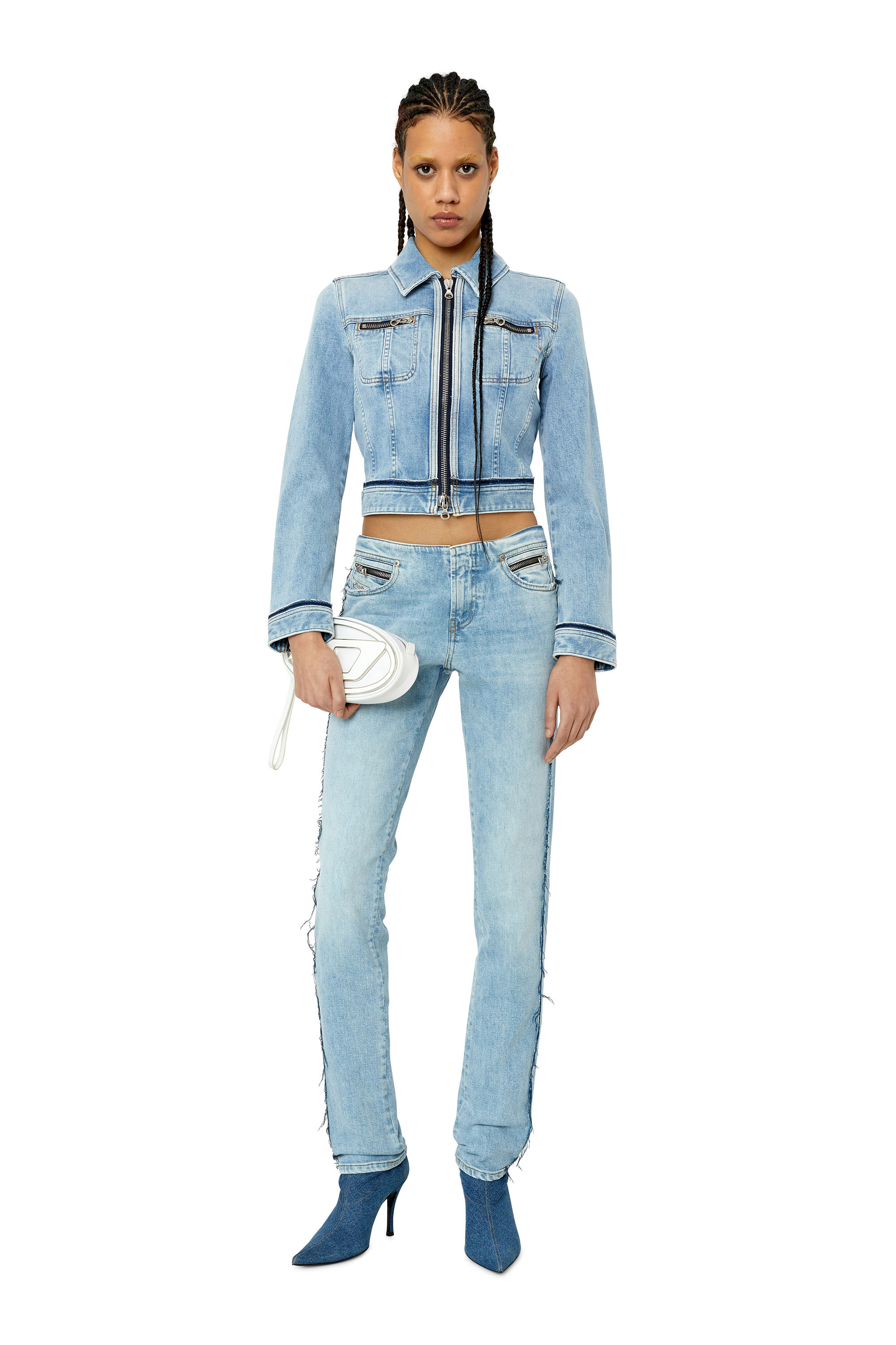 Diesel - D-Tail 09F41 Skinny Jeans, Azul Claro - Image 4