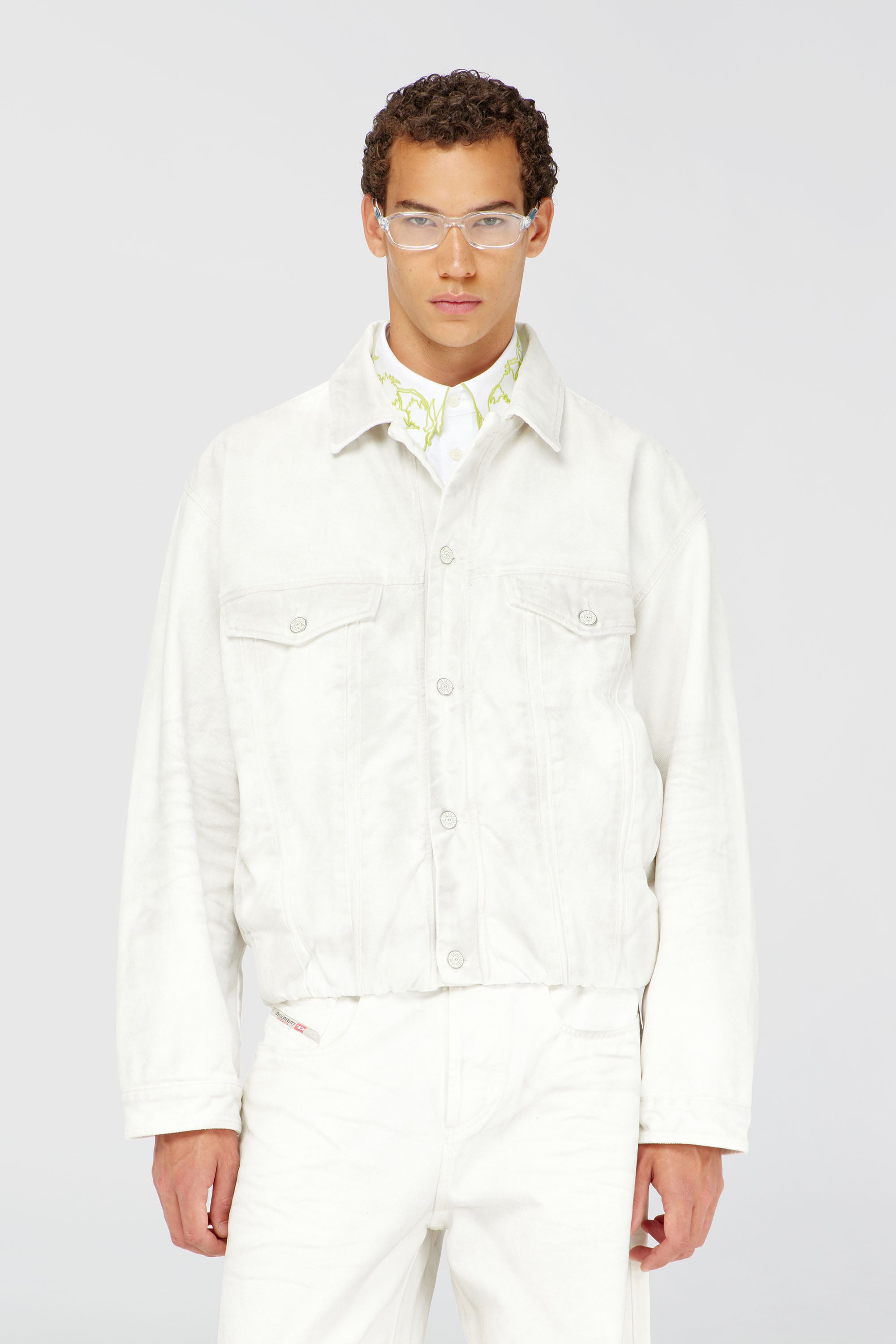 Diesel - D-MORVI-FSJ1, Chaqueta vaquera el&aacute;stica Hombre in Blanco - 1