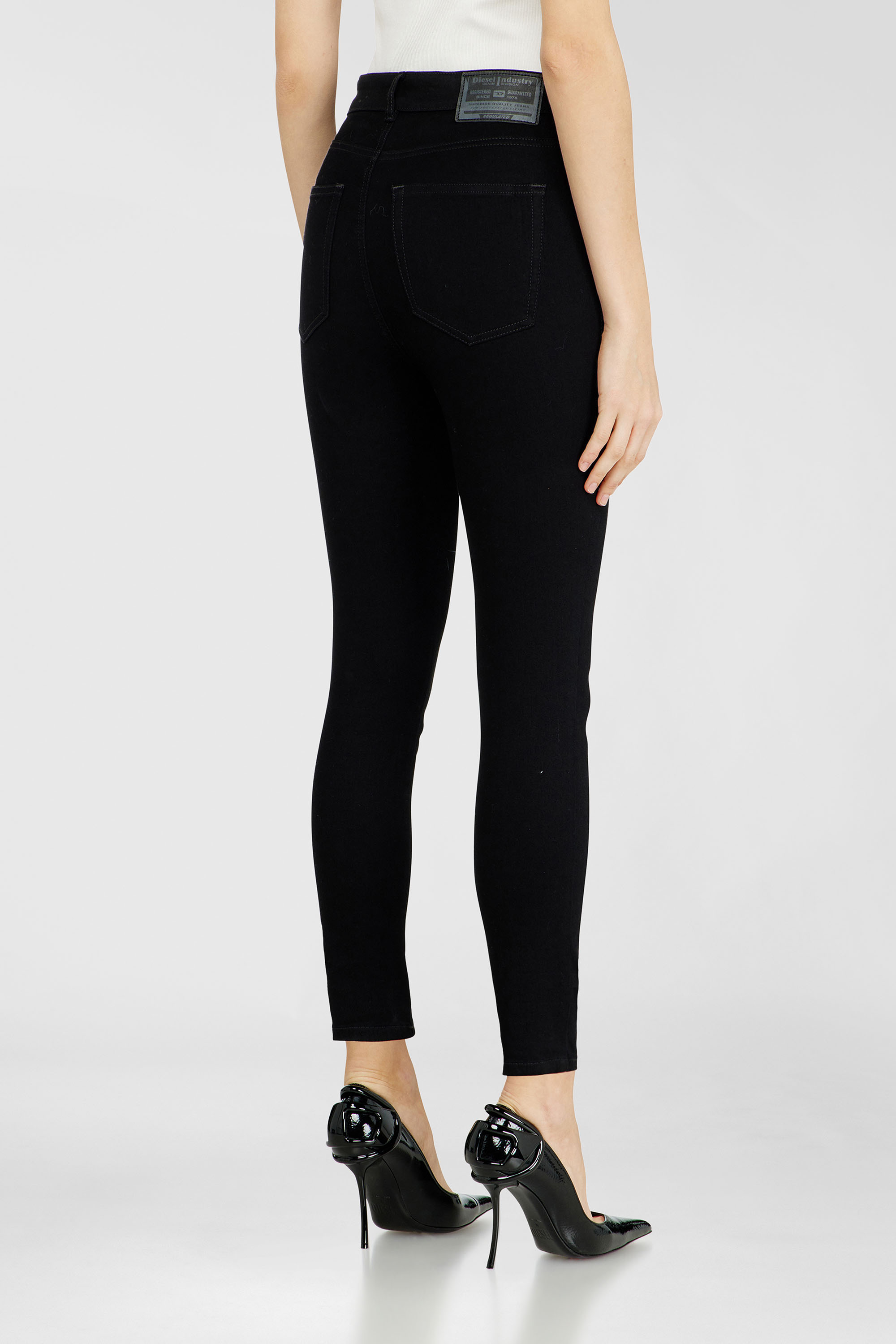 Diesel - Skinny Jeans 1984 Slandy-High 069EF Mujer, Negro/Gris oscuro - 5