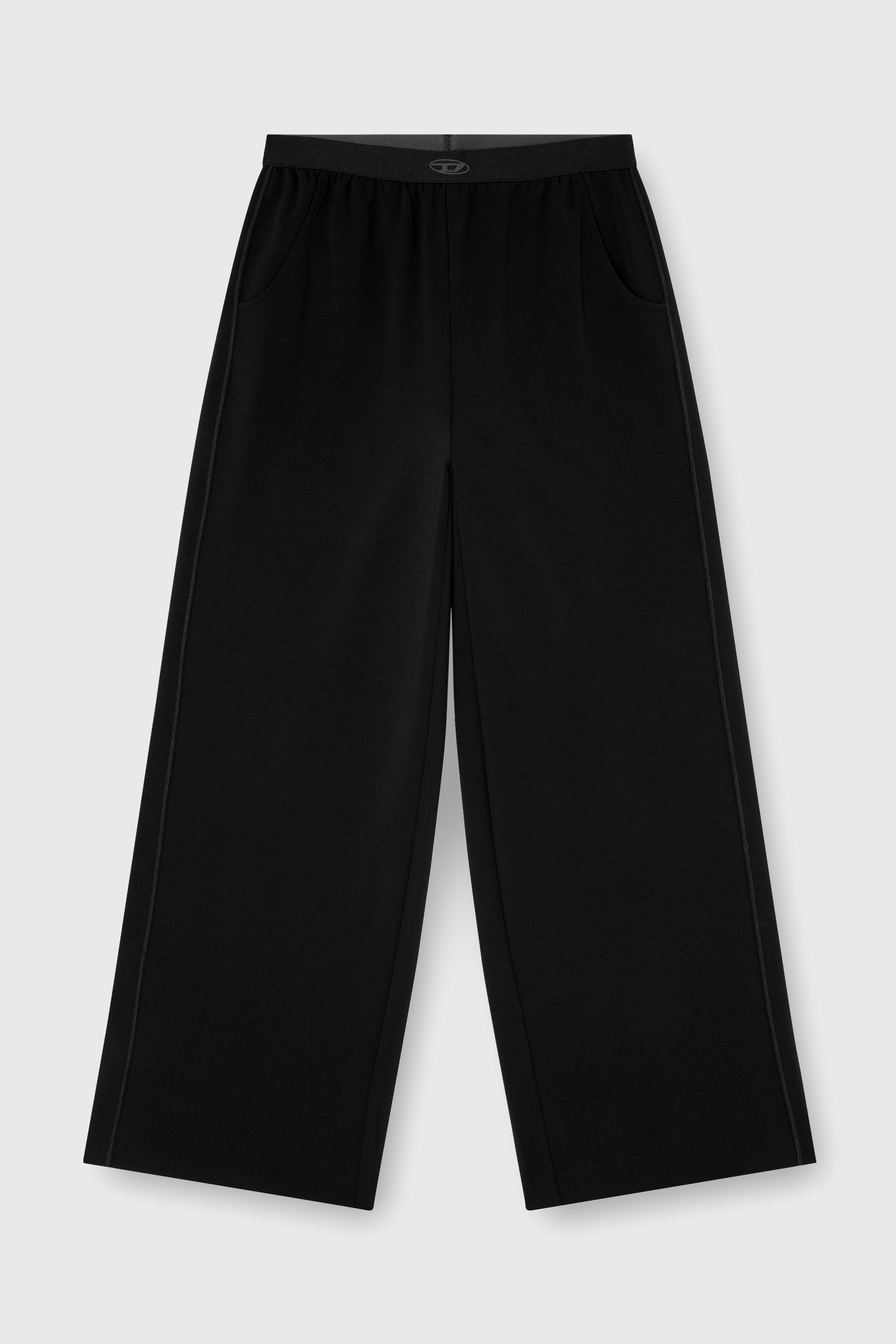 Diesel - ALYSA-UTLT, Pantal&oacute;n jogger en scuba el&aacute;stico ligero Mujer in Negro - 2