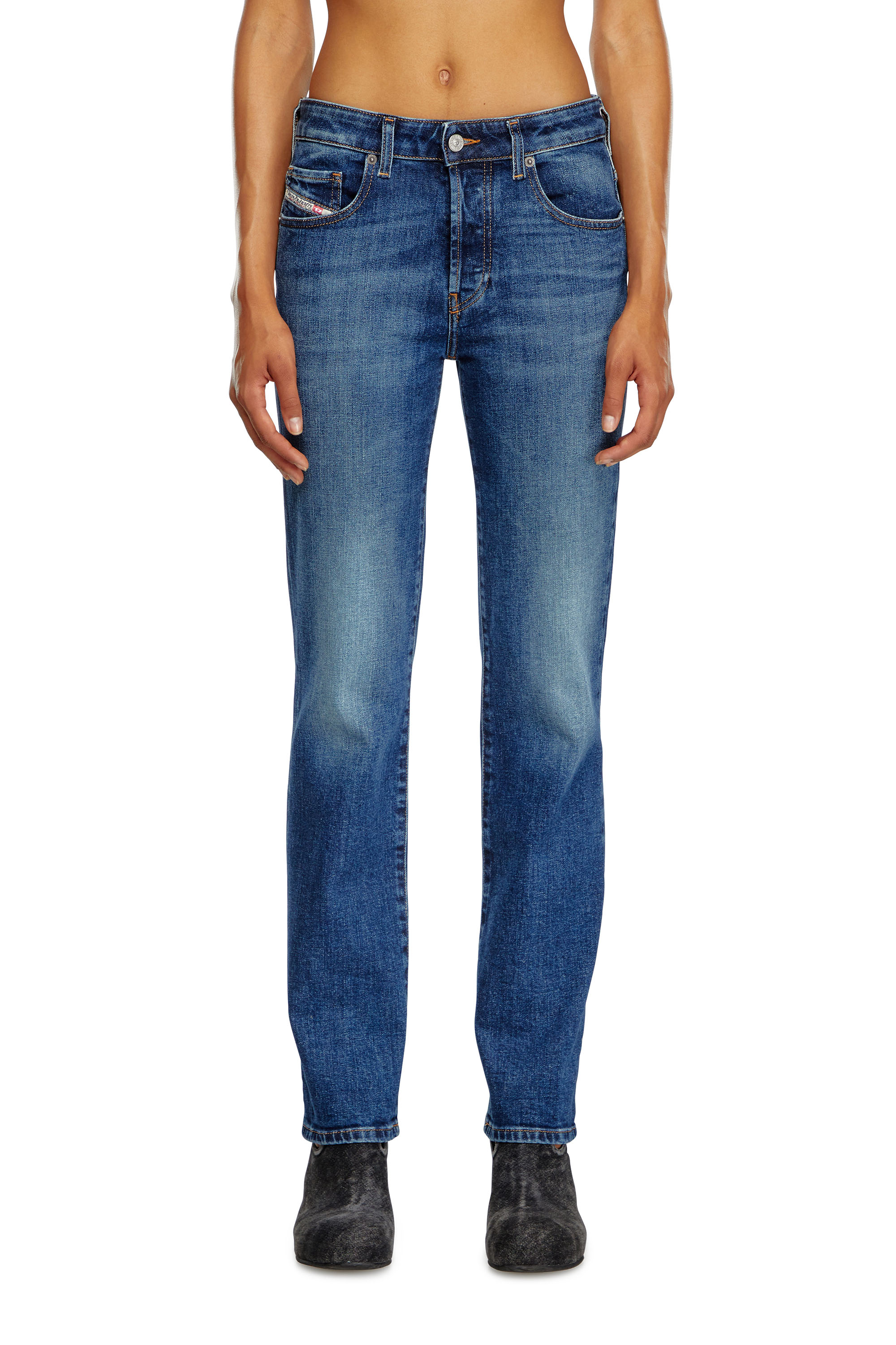 Diesel - Straight Jeans 1989 D-Mine 09I28, Azul Oscuro - Image 1