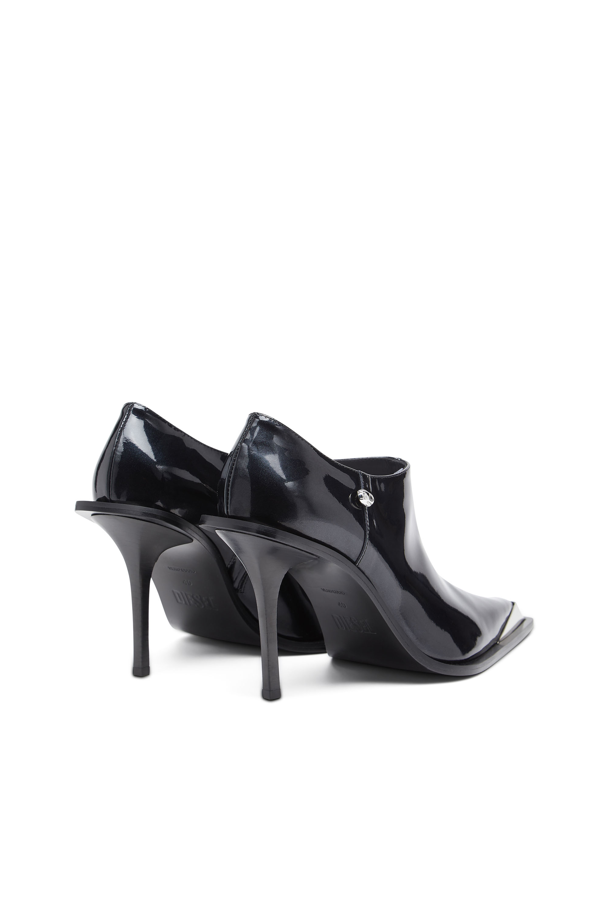 Diesel - D-TONA SC, D-Tona-Botines de charol Mujer in Negro - 3