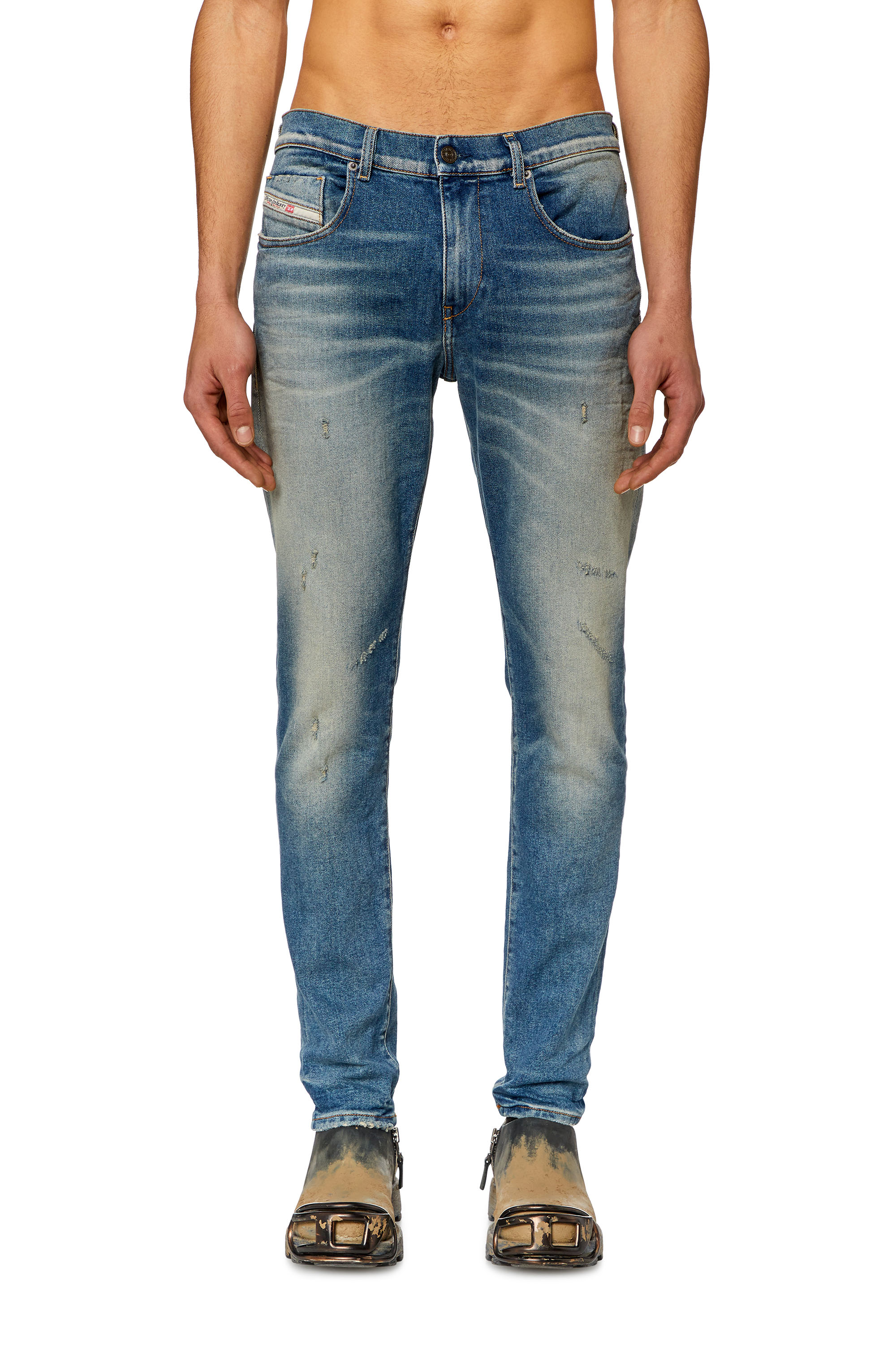 Diesel - Slim Jeans 2019 D-Strukt 09H55, Azul Claro - Image 1
