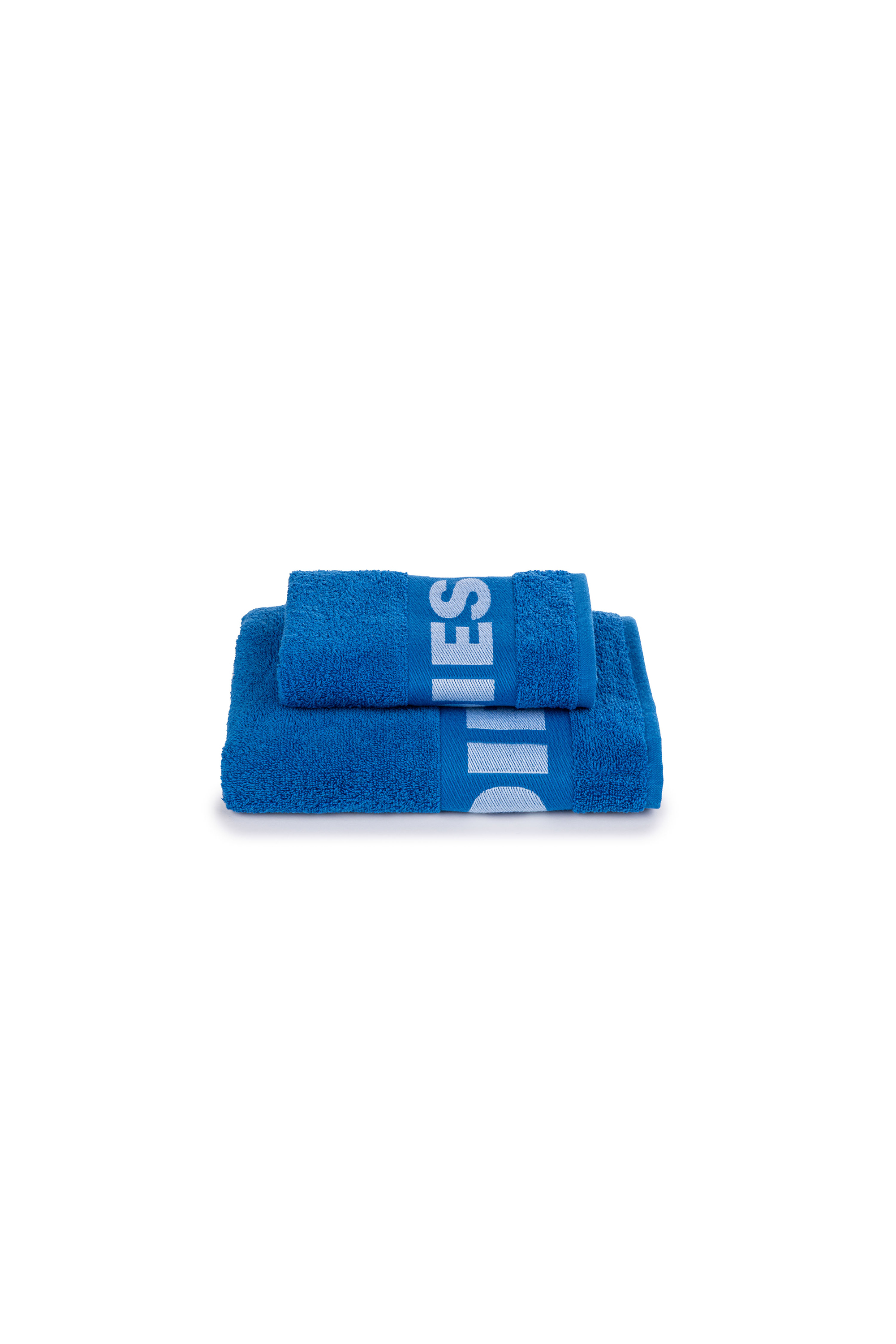 Diesel - 1015132 LOGO-COTTON TOWEL SET 1+1 BLUE, Juego de Toallas de Felpa de Algodón con Logotipo Unisex in Azul marino - 1