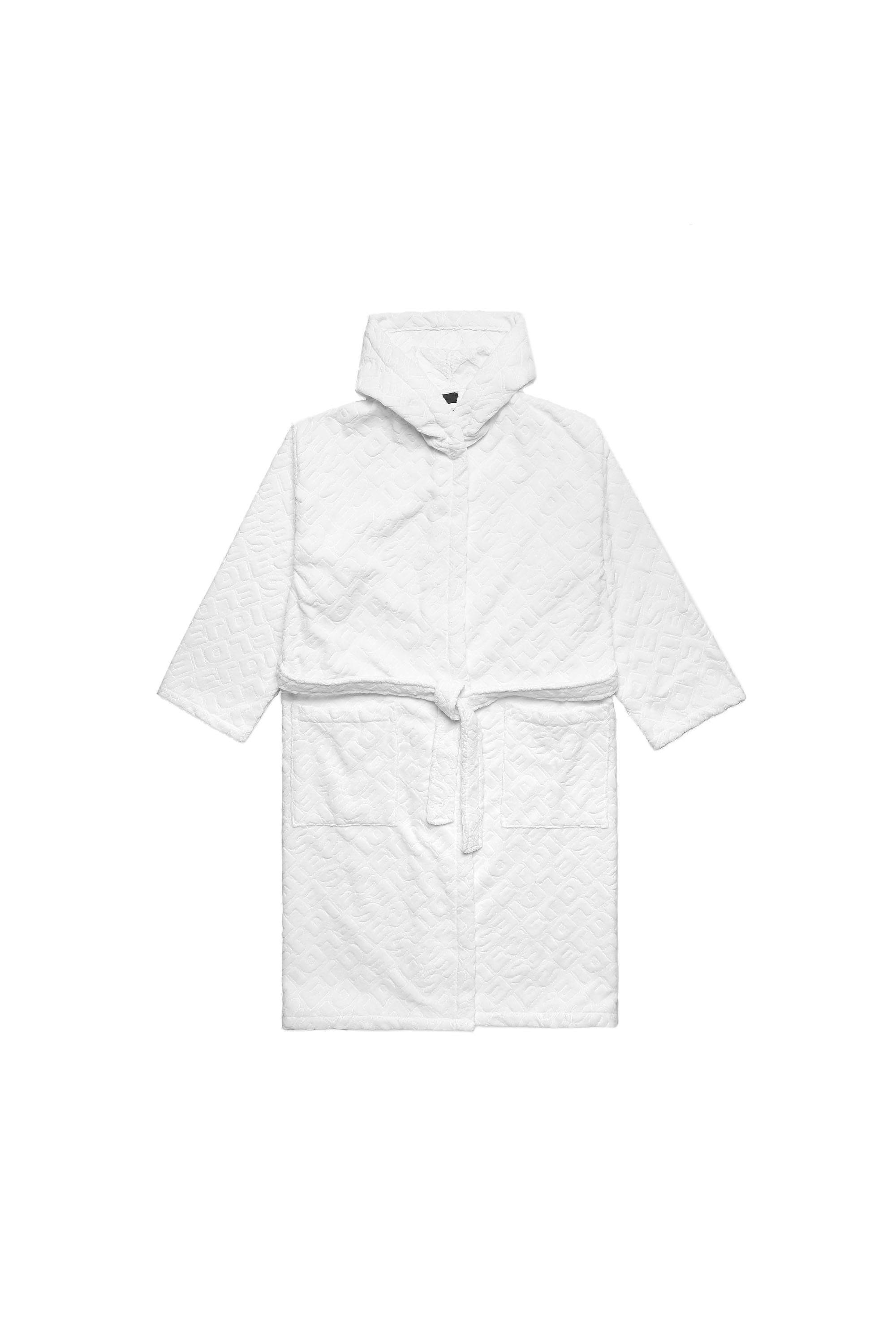Diesel - ACC  3DLOGO     CAP L/XL, Bata de baño con capucha 3D LOGO, L/XL Unisex in Blanco - 2