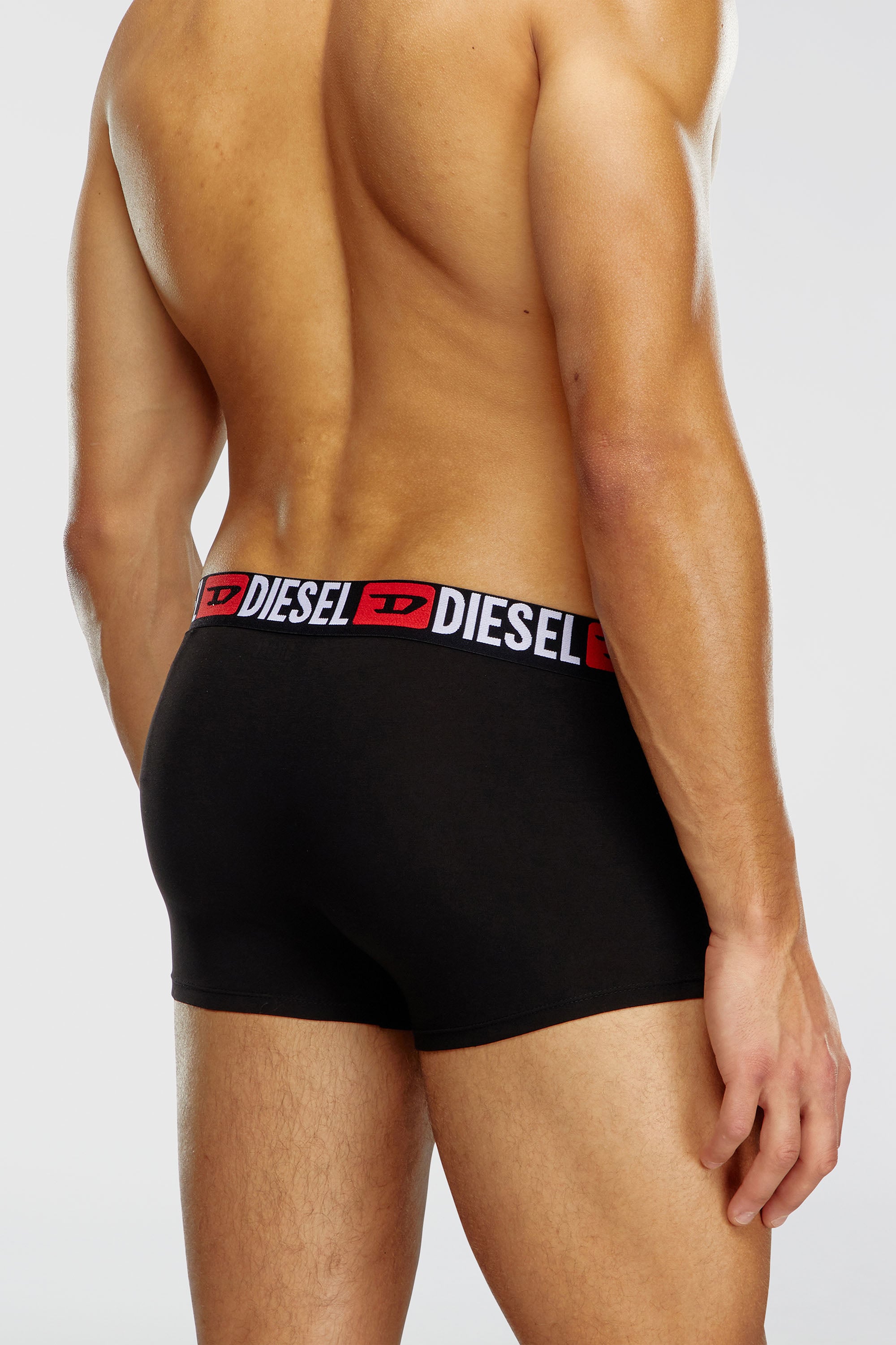 Diesel - UMBX-DAMIENTHREEPACK, Paquete de tres calzoncillos b&oacute;xer con logotipo en la cintura Hombre in Negro - 4