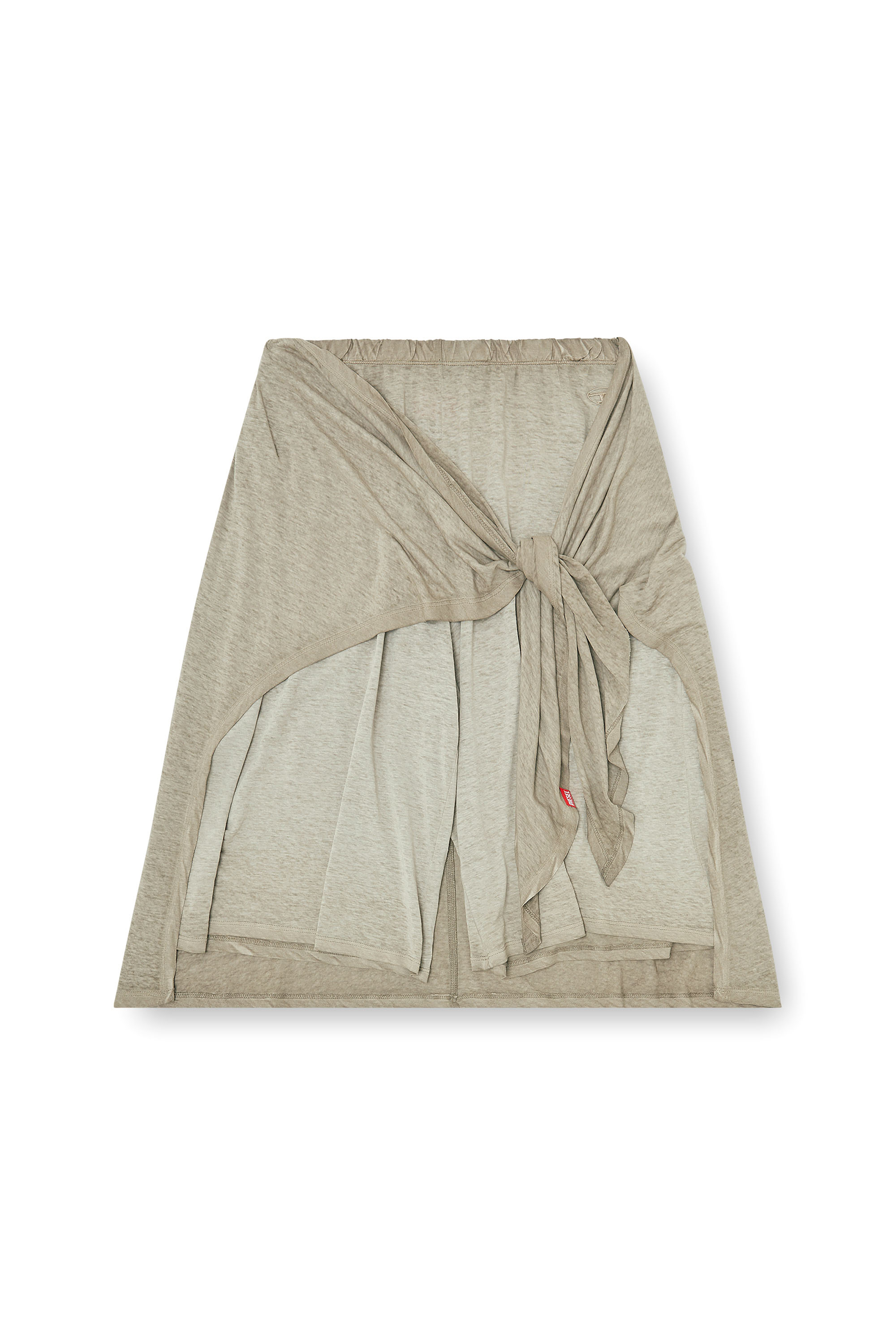 Diesel - P-RALYA, Bermudas de c&aacute;&ntilde;amo y algod&oacute;n con detalle cruzado Mujer in Verde - 2