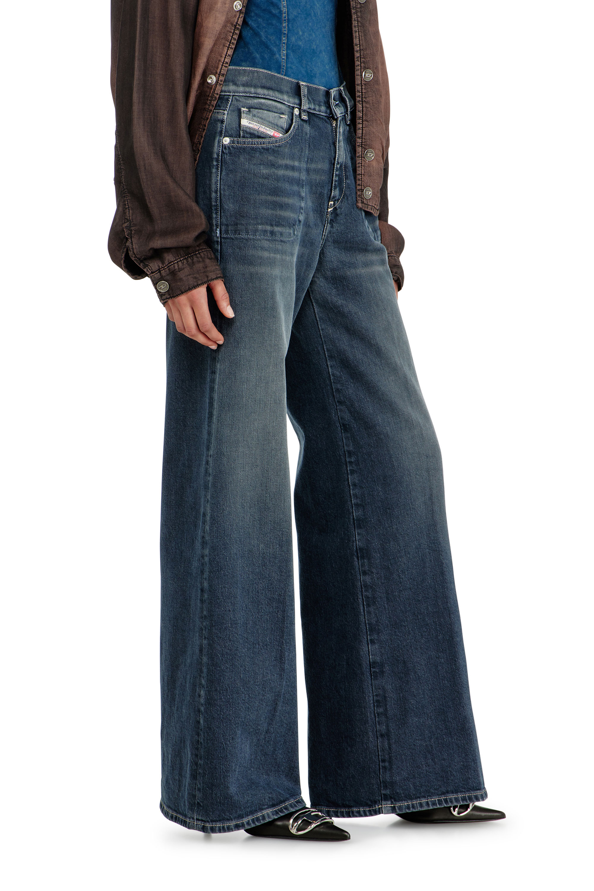 Diesel - Flare Jeans 1978 D-Akemi 007EI Mujer, Azul Oscuro - 7