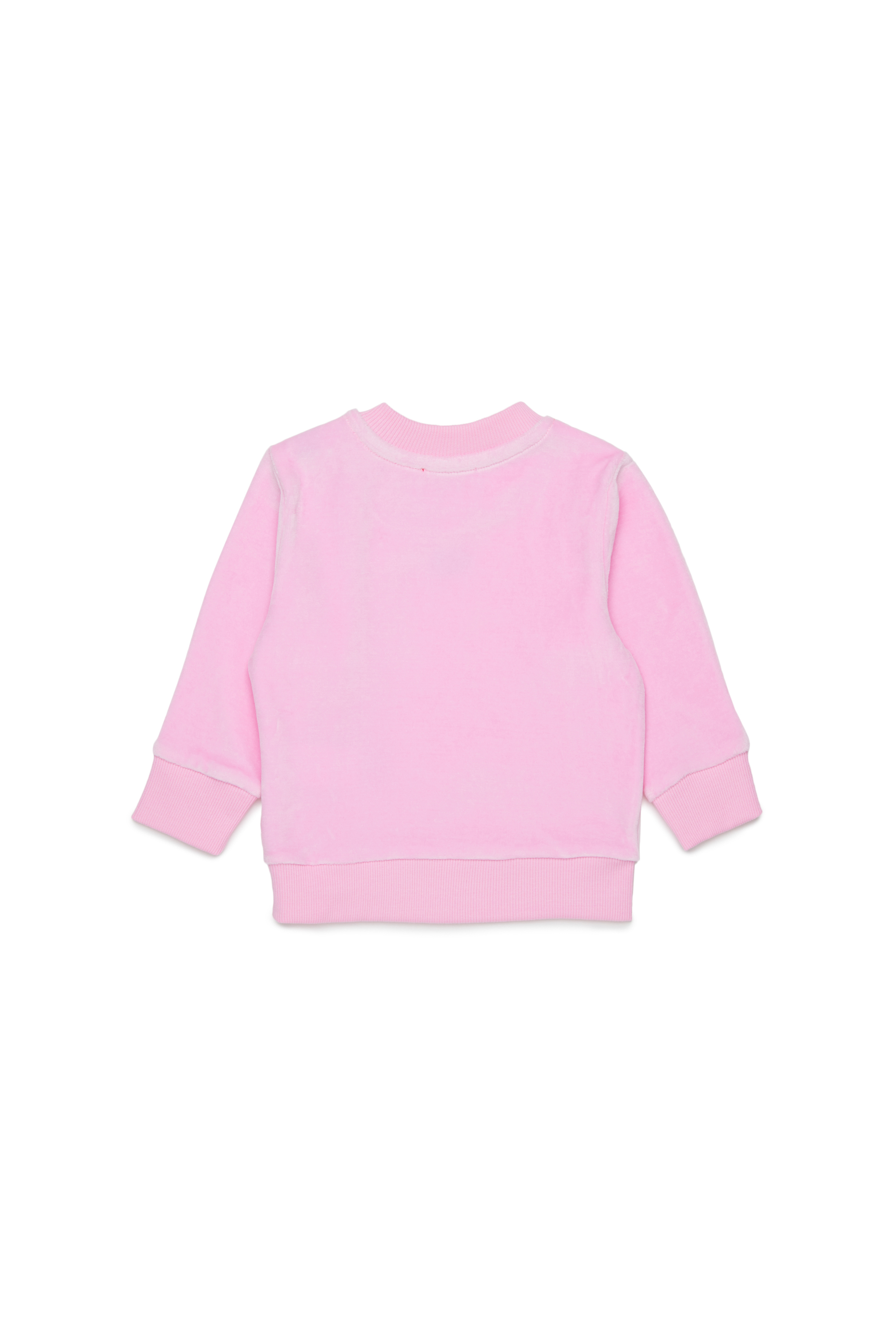 Diesel - SHENIB, Sudadera de terciopelo con bordado Oval D Hombre in Rosa - 2