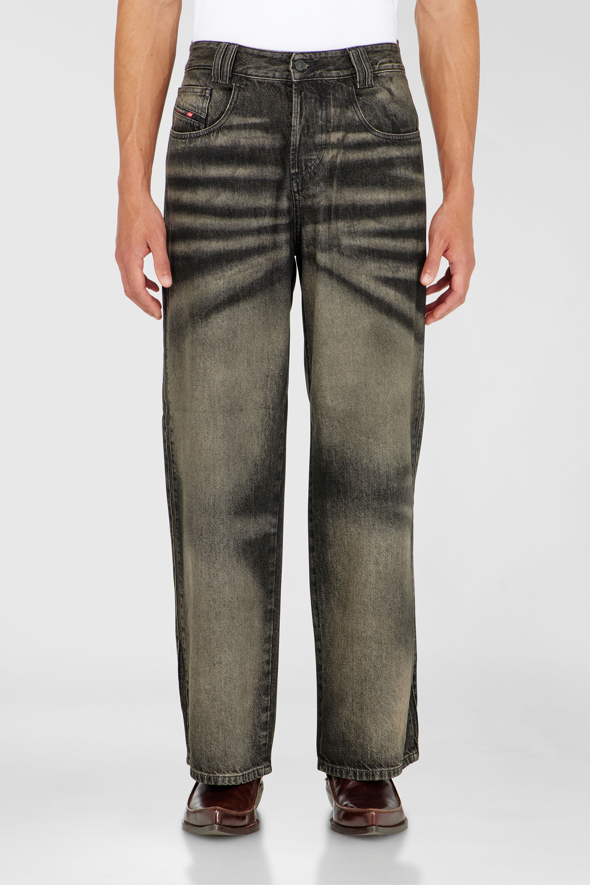 Diesel - Relaxed Jeans 1982 D-Hakou 09R33 Unisex, Negro/Gris oscuro - 4