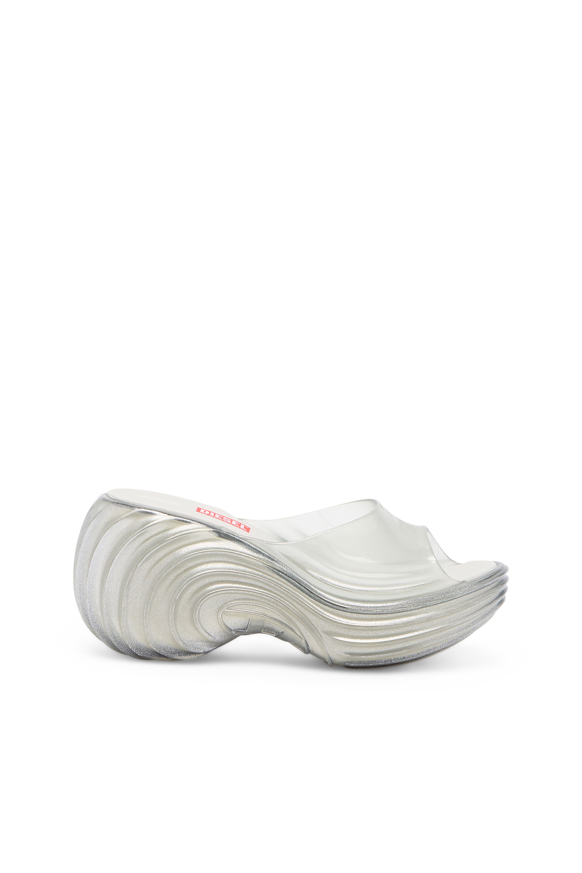 Diesel - MELISSA QUANTUM PLATFORM, Zueco de plataforma en Melflex&reg; Mujer in Plateado - 1