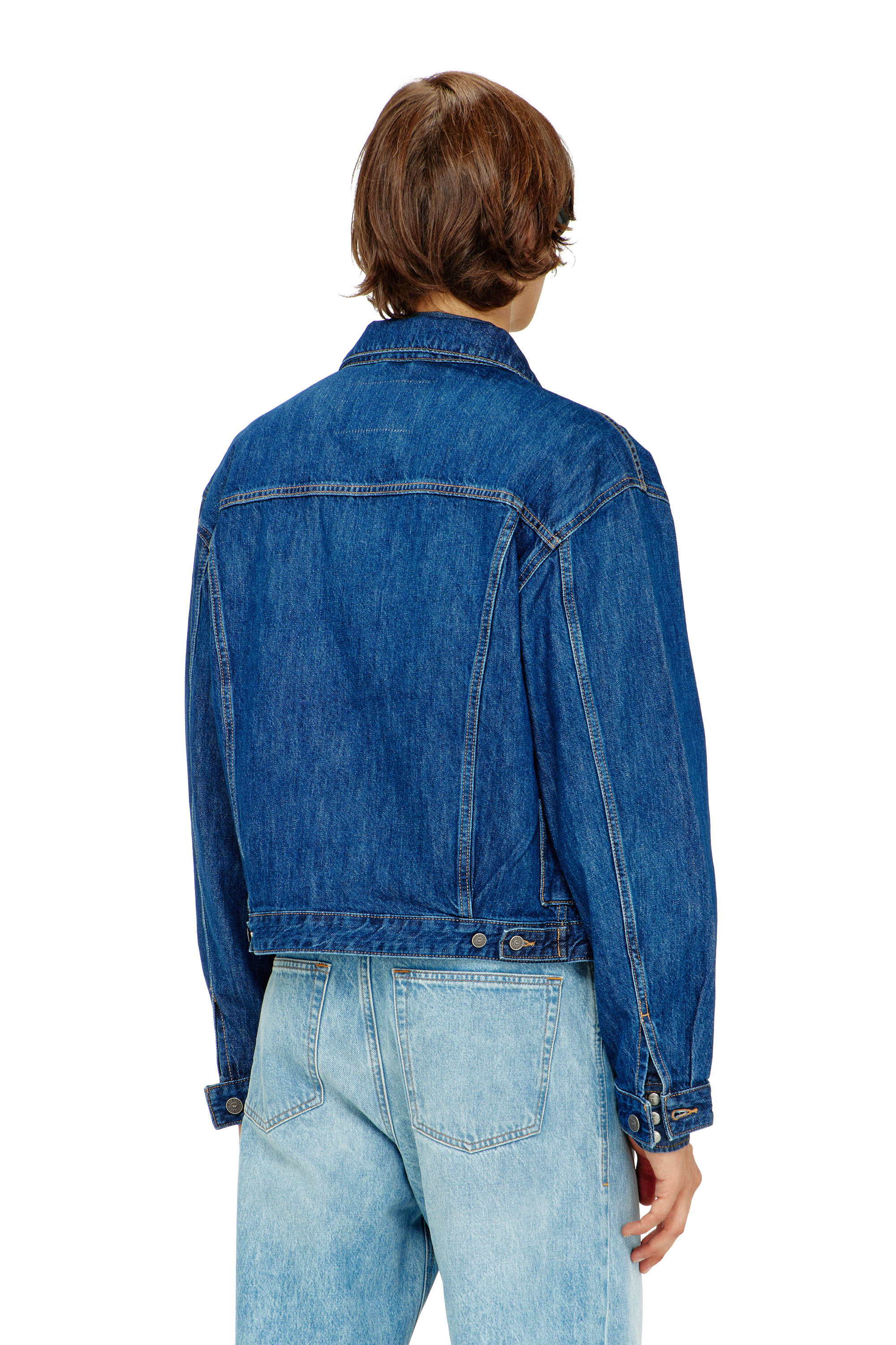 Diesel - D-RANGER, Chaqueta trucker de denim Hombre in Azul marino - 4