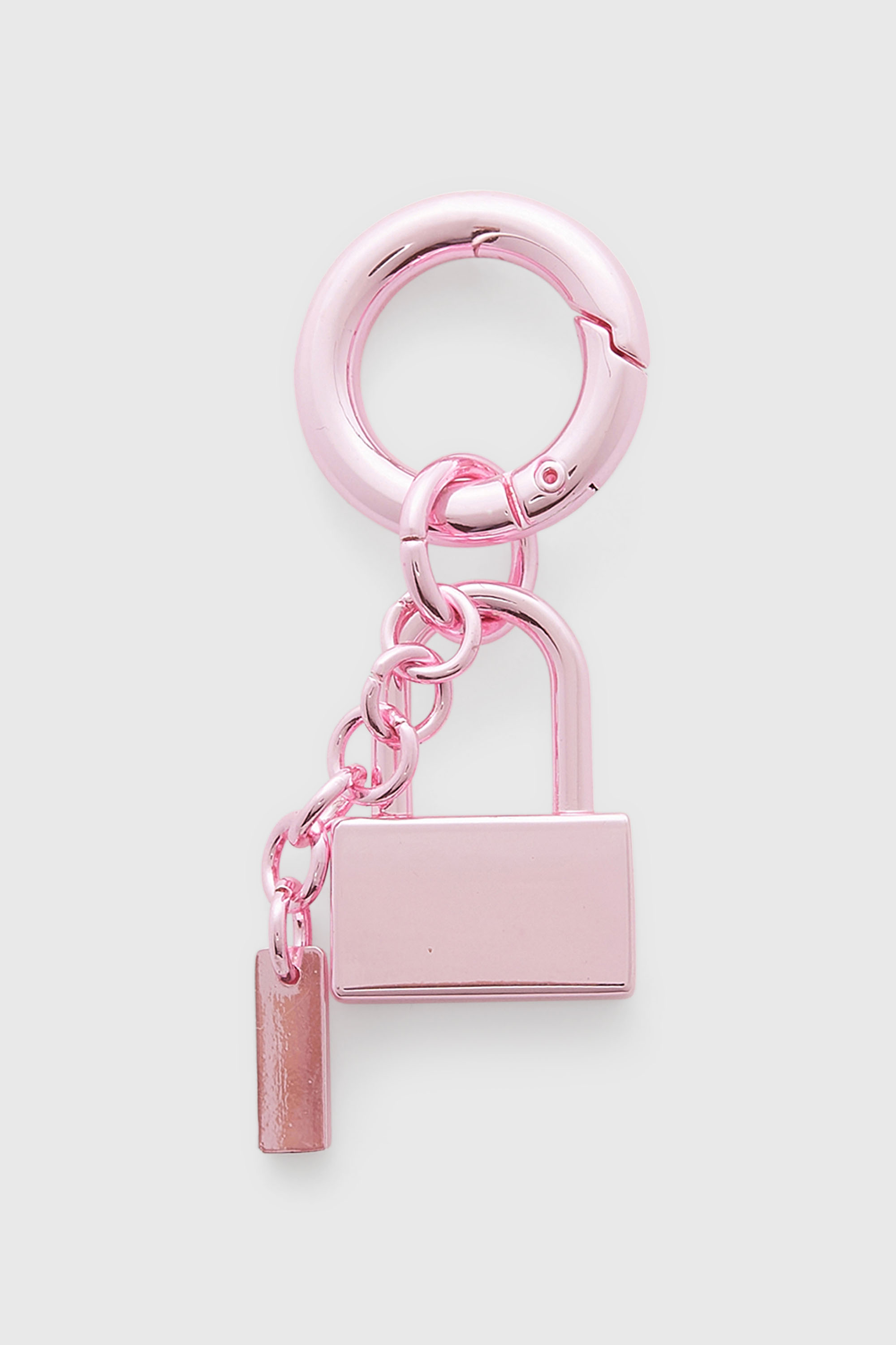 Diesel - CHARM-LOCK, Llavero met&aacute;lico con dise&ntilde;o de candado Unisex in Rosa - 2