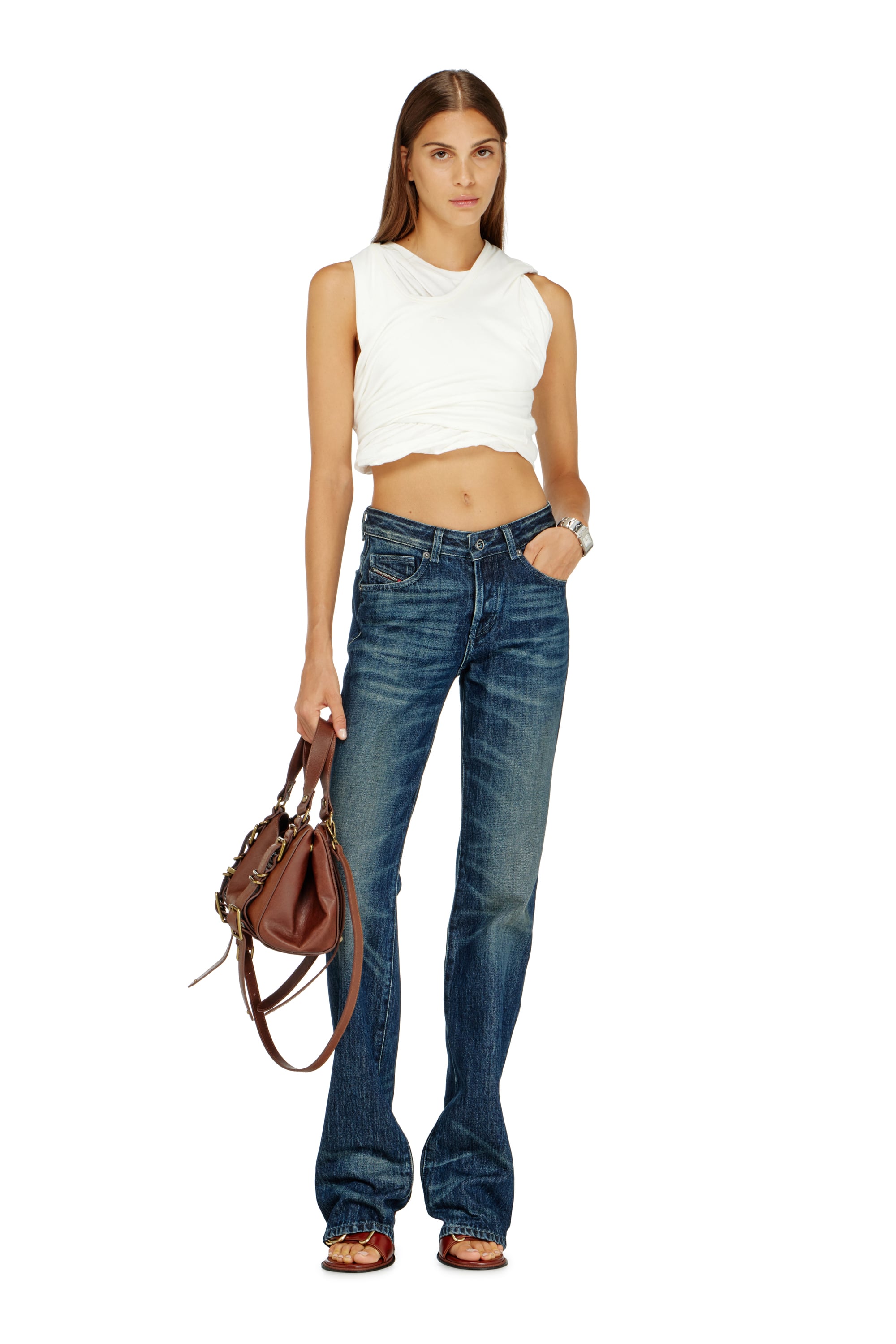 Diesel - Regular Jeans D-Heel 007FZ Mujer, Azul Oscuro - 1