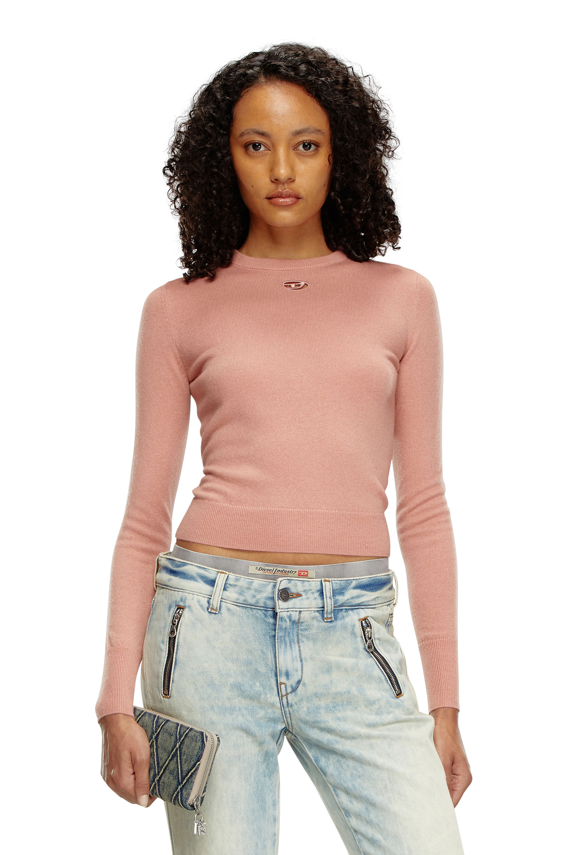 Diesel - M-AREESAX, Mujer Camiseta de lana y cachemira in Rosa - Image 1