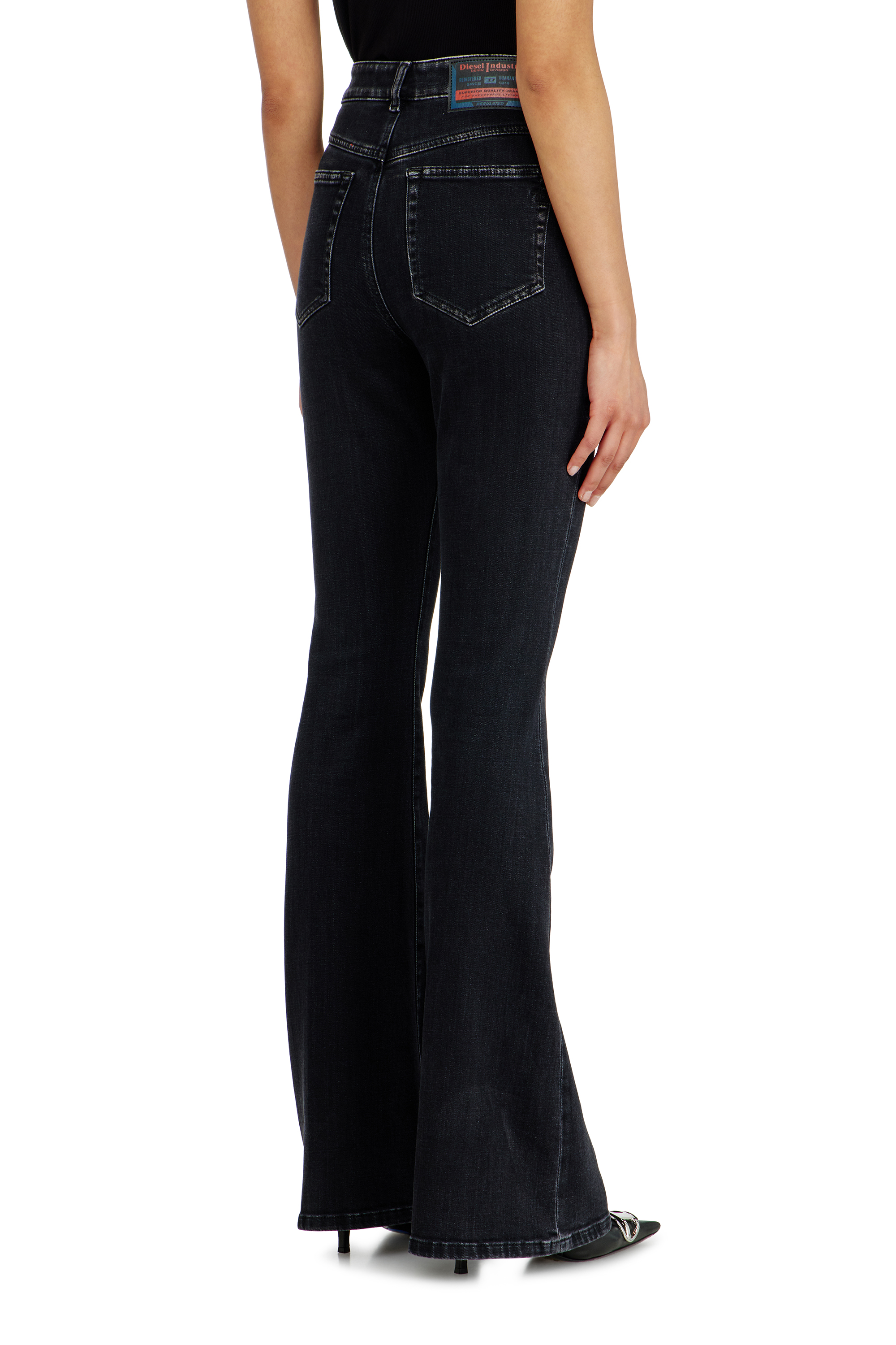 Diesel - Bootcut Jeans 1973 D-Partt 09P75 Mujer, Negro/Gris oscuro - 5