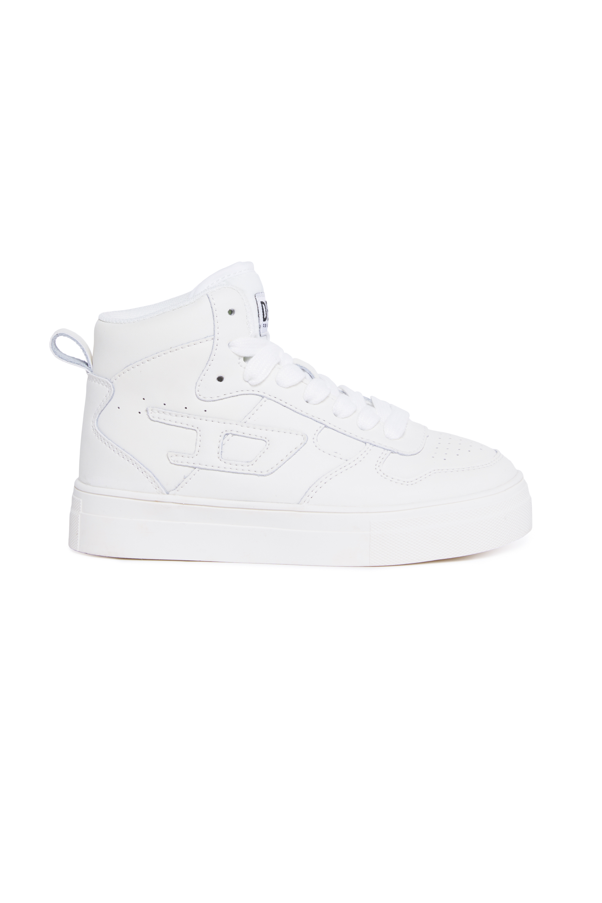 Diesel - S-UKIYO MID 2.0., Deportivas altas de cuero perforado Unisex in Blanco - 1