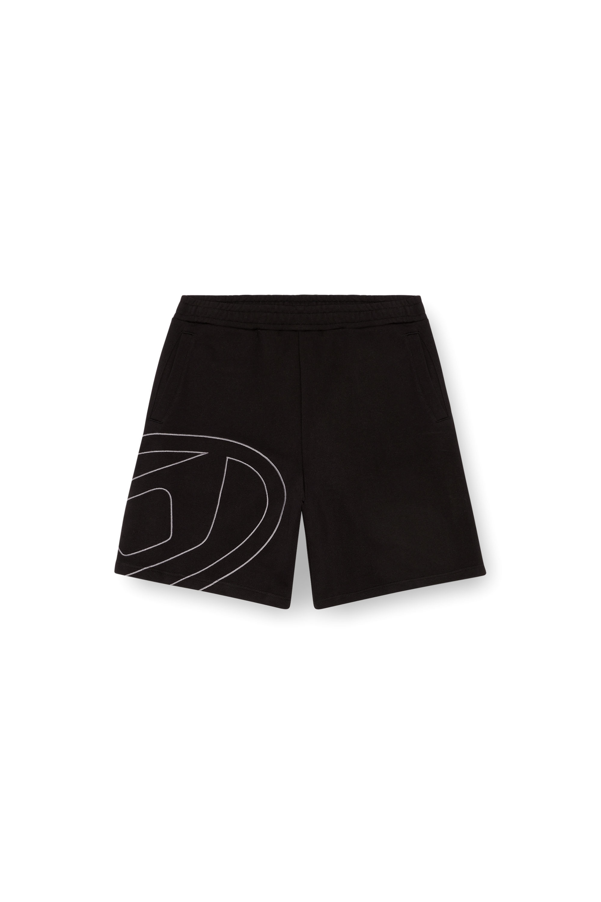 Diesel - P-CROW-MEGOVAL, Pantalones deportivos cortos con logotipo D grande Hombre in Negro - 3