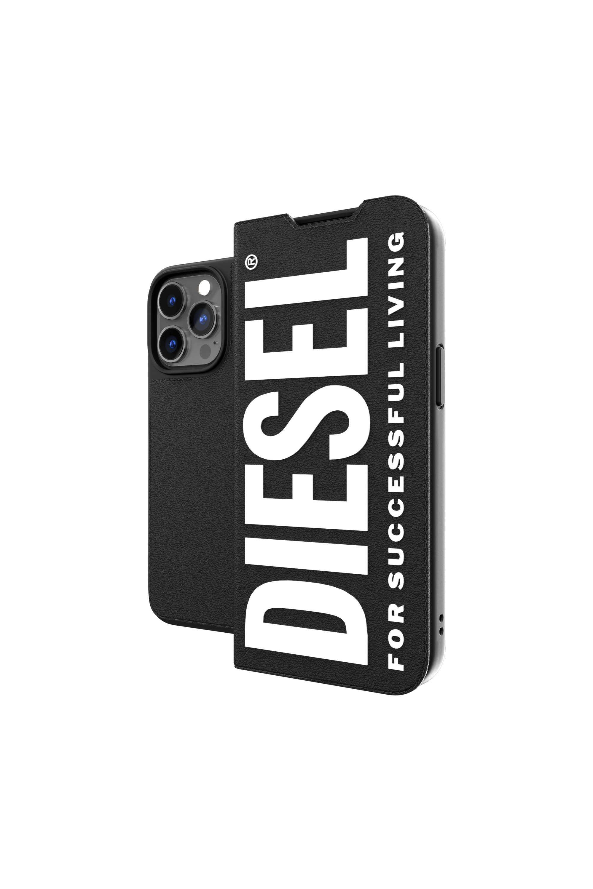 Diesel - 48274 BOOKLET CASE, Funda moldeada por iPhone 13/13 Pro Unisex in Negro - 1