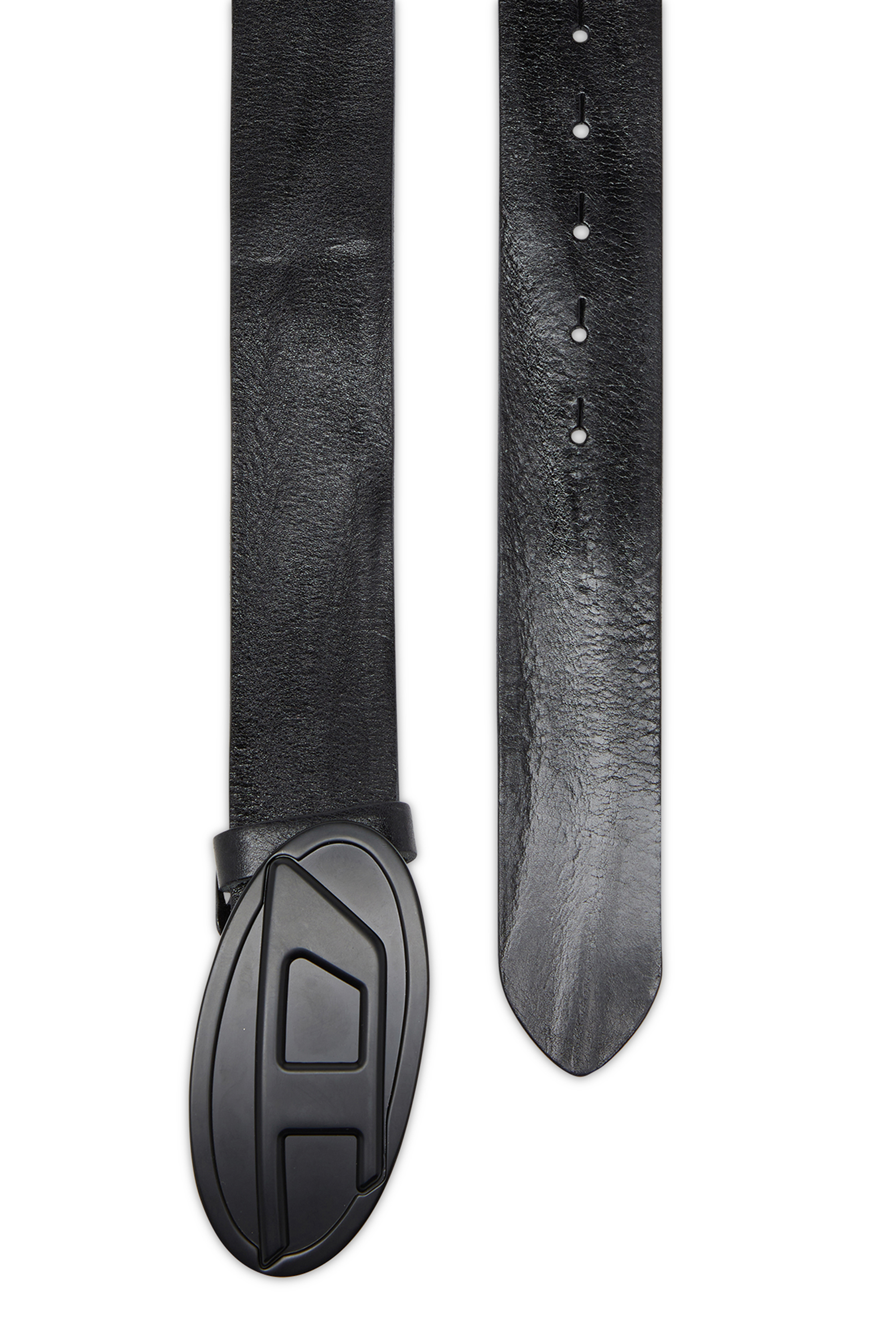 Diesel - B-1DR 2.0, Cinturón de 4 cm en cuero encerado Hombre in Negro - 2