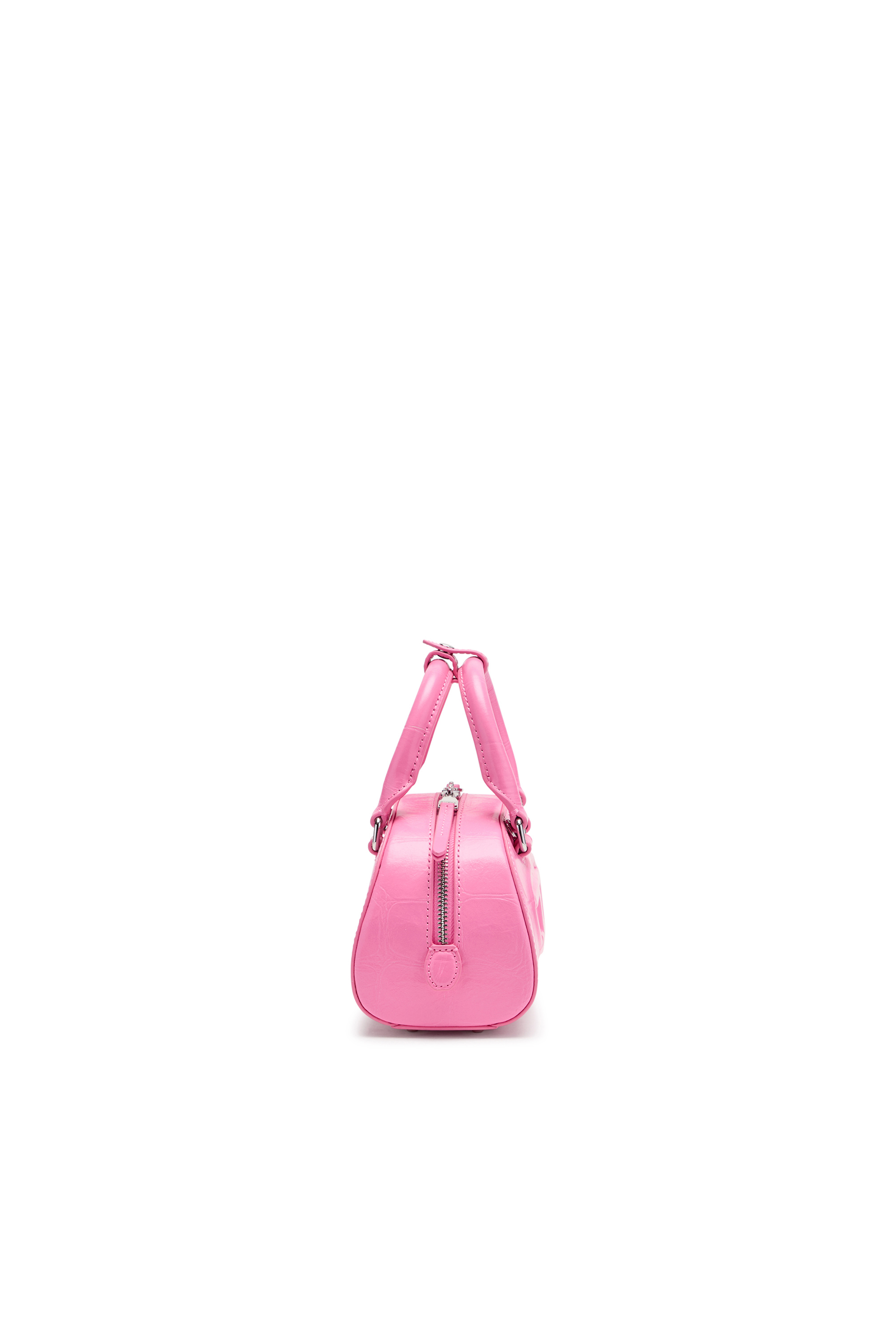 Diesel - 1DR DOME CROSSBODY, Bolso bowling Dome-Mini 1DR en piel efecto cocodrilo Mujer in Rosa - 4