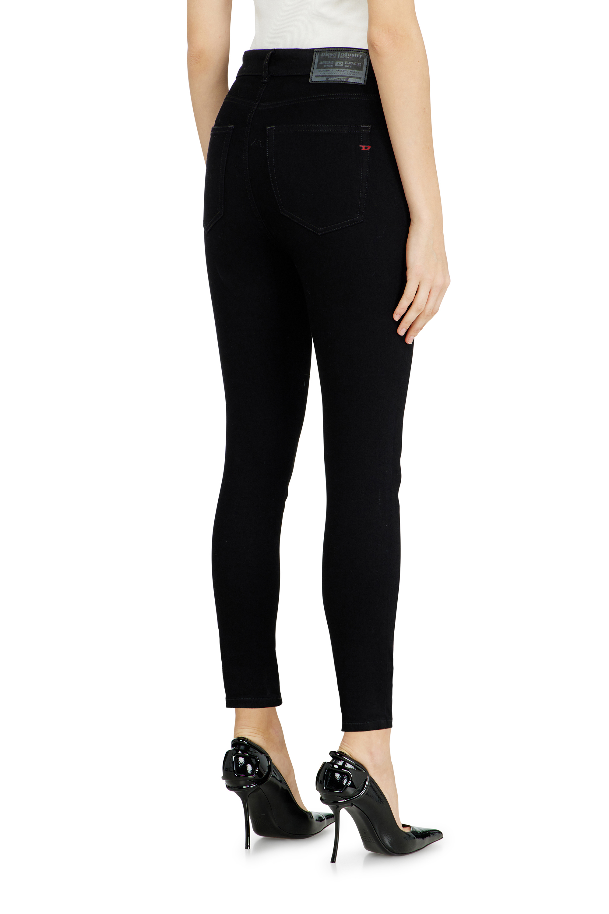 Diesel - Skinny Jeans 1984 Slandy-High 069EF Mujer, Negro/Gris oscuro - 5