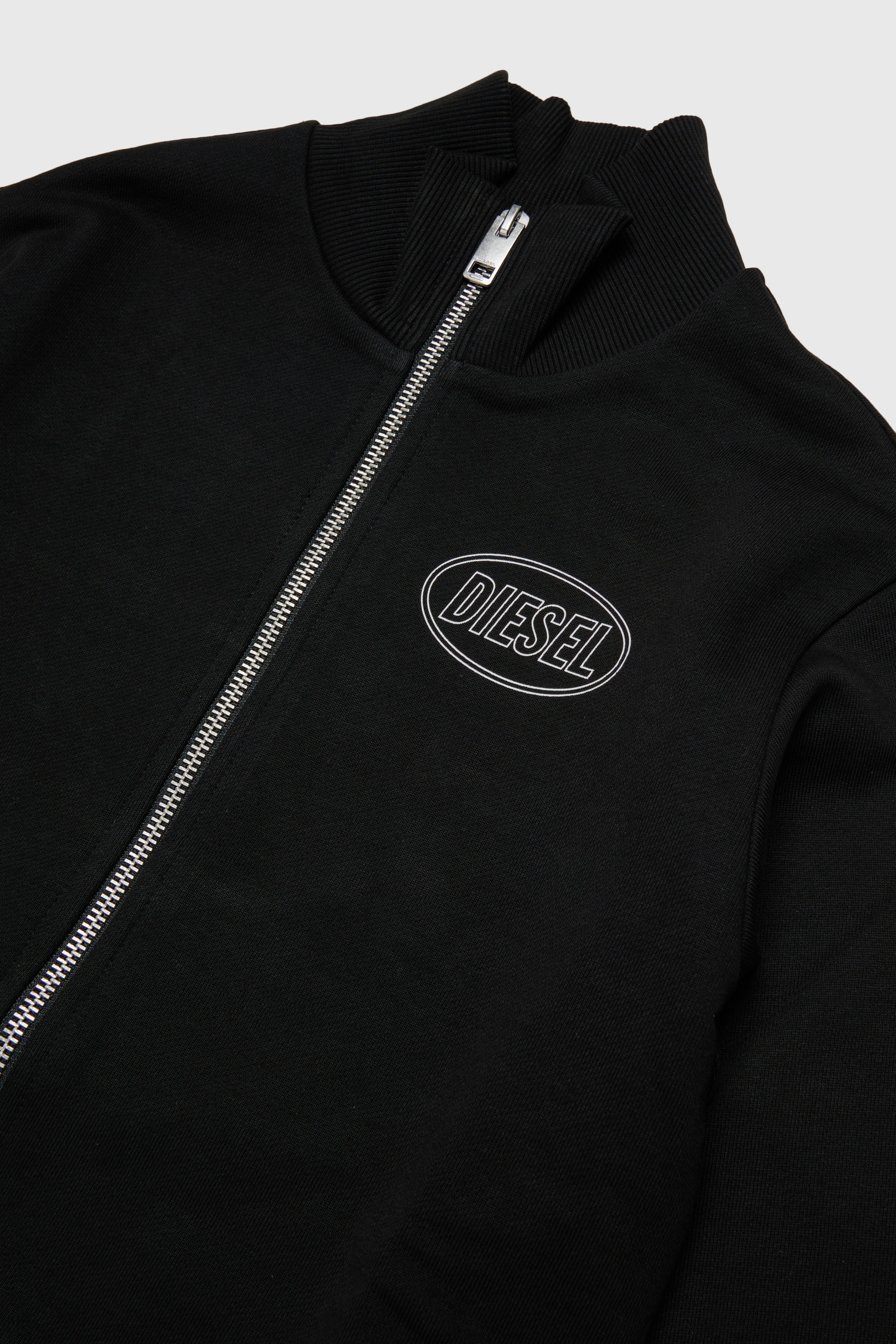 Diesel - SCIRCLEZIP OVER, Sudadera de algod&oacute;n con estampado de logo Hombre in Negro - 3