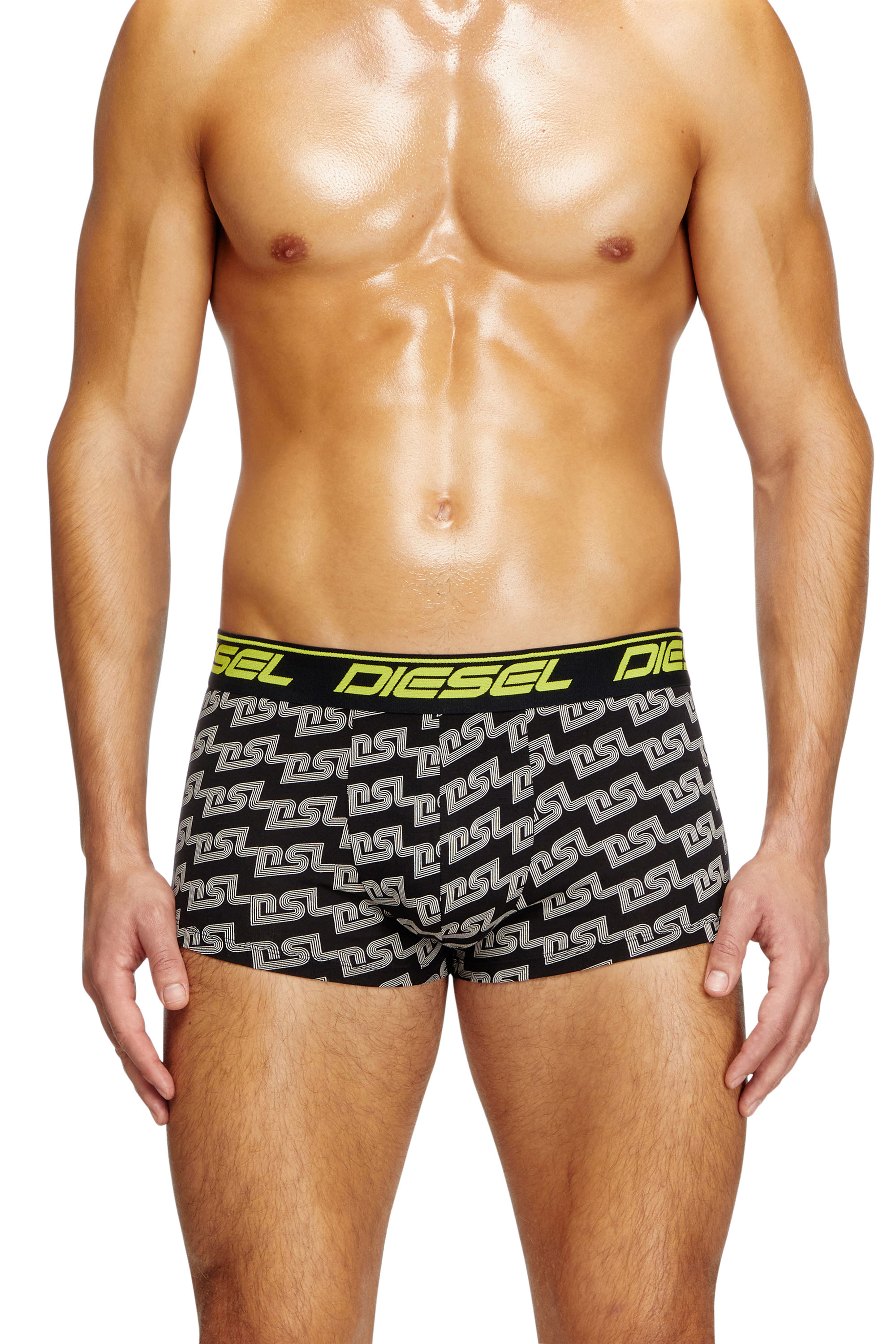 Diesel - UMBX-DAMIEN, Man's Boxer briefs with splatter print in Black/Yellow - 2