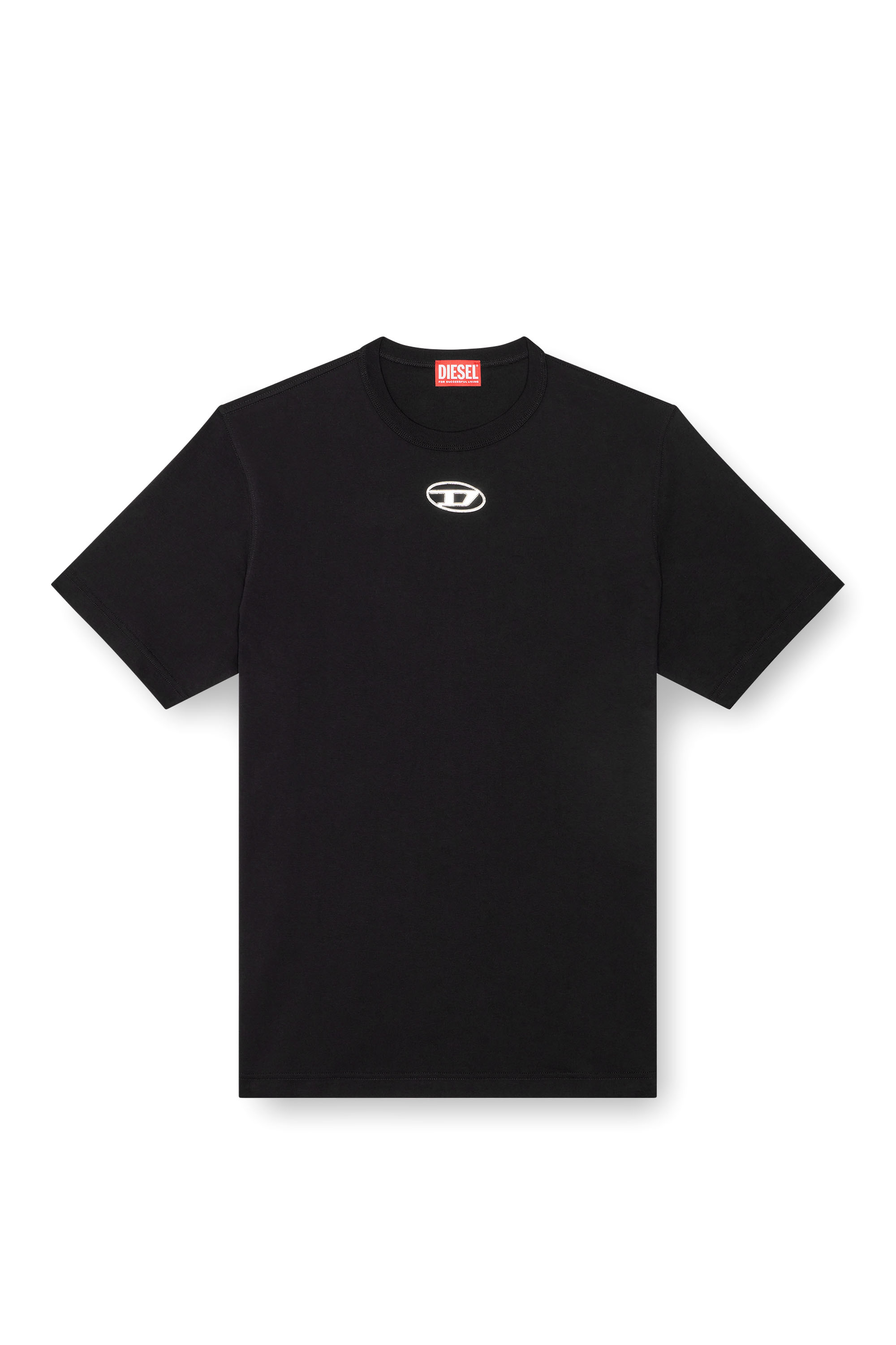 Diesel - T-JUST-OD, Hombre Camiseta con logotipo moldeado por inyección in Negro - Image 3