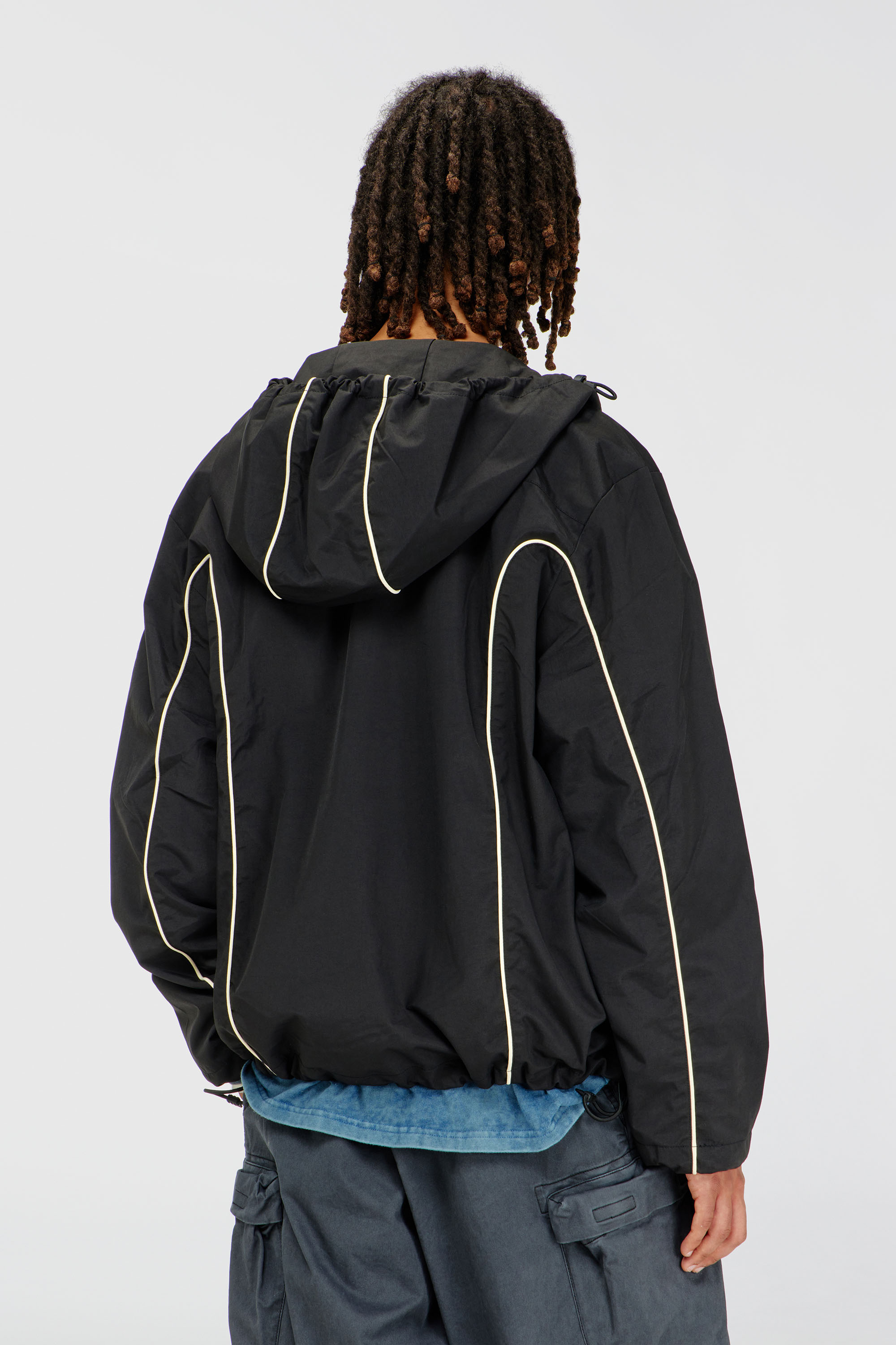 Diesel - J-HIVES, Anorak con ribetes contrastantes Hombre in Negro - 4