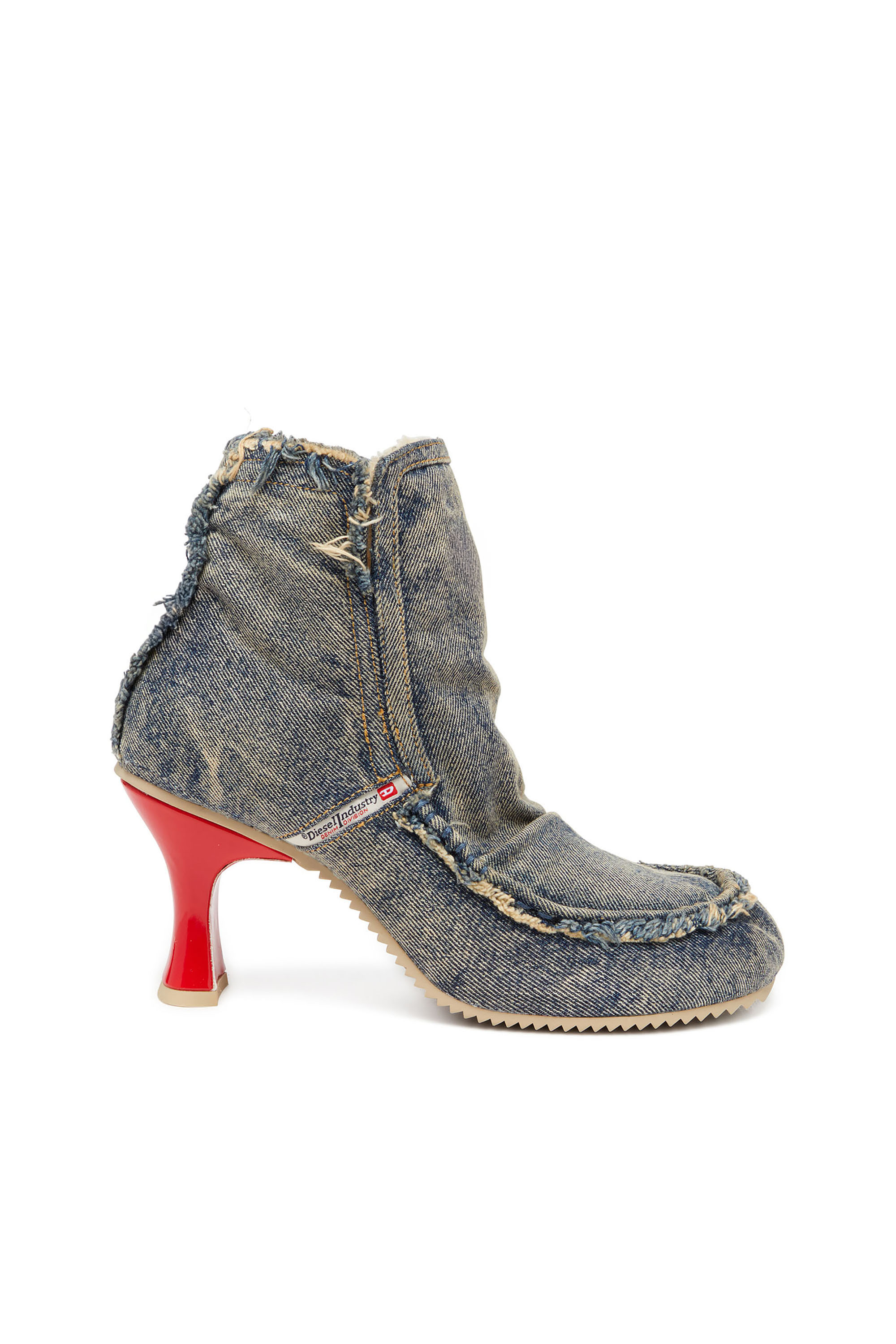 D-WOODSTOCK HEEL AB, Azul Diesel - D-WOODSTOCK HEEL AB, D-Woodstock - Botas de denim con tacón Mujer in Azul marino - 1