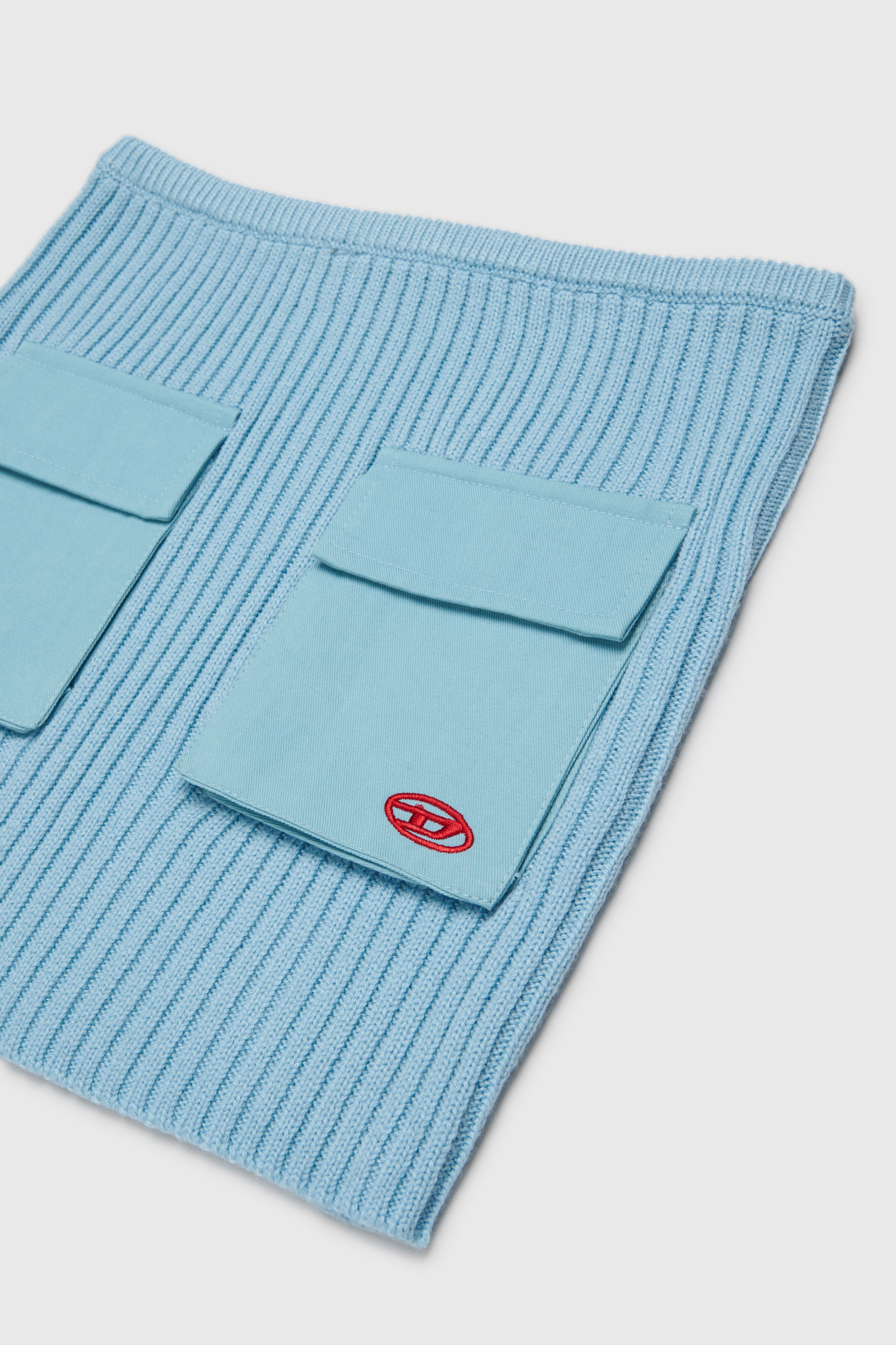 Diesel - GAMMY, Minifalda de punto acanalado con bolsillos utility Mujer in Azul marino - 3