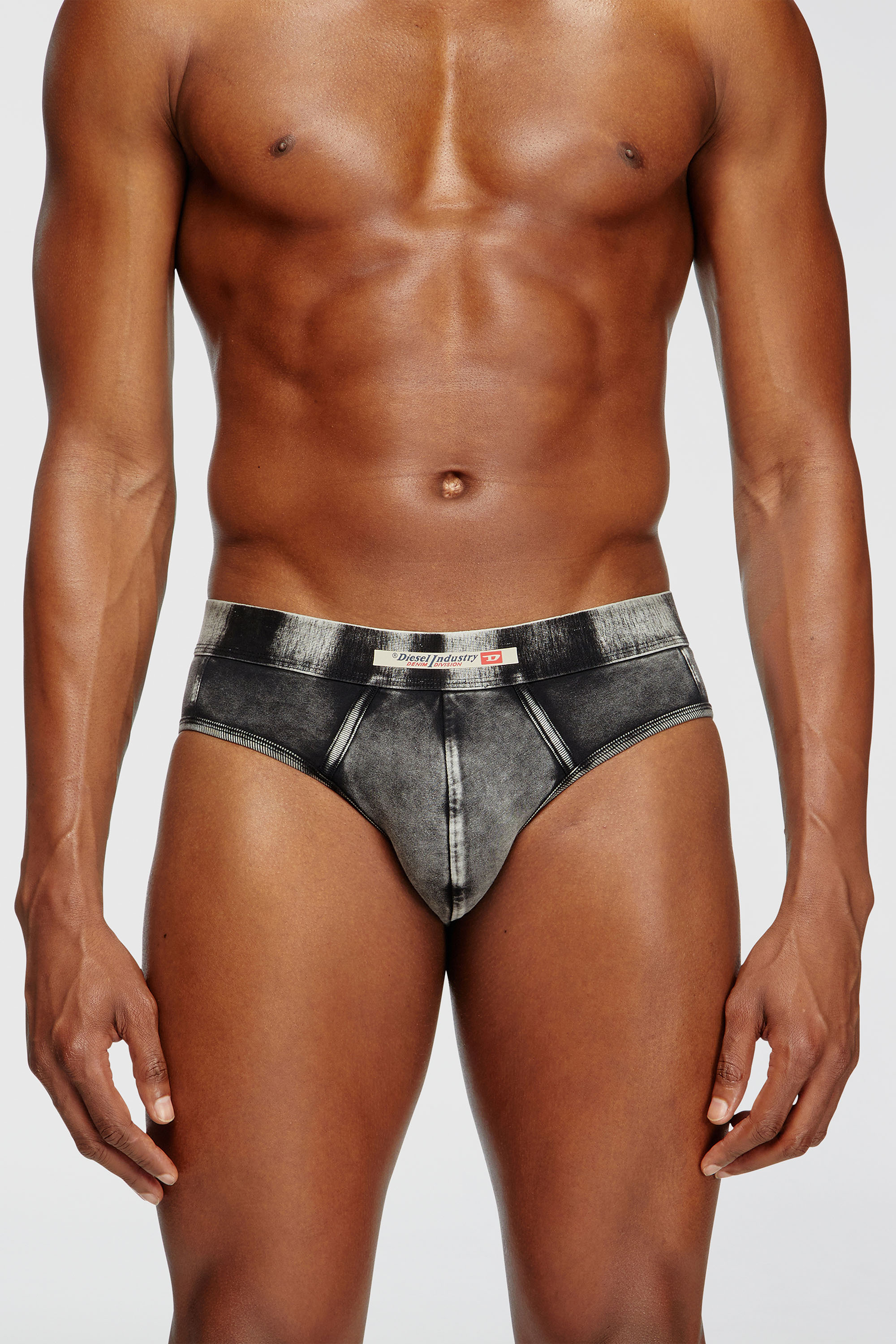 Diesel - ANDRE-DNM, Slips con efecto denim Hombre in Negro - 1