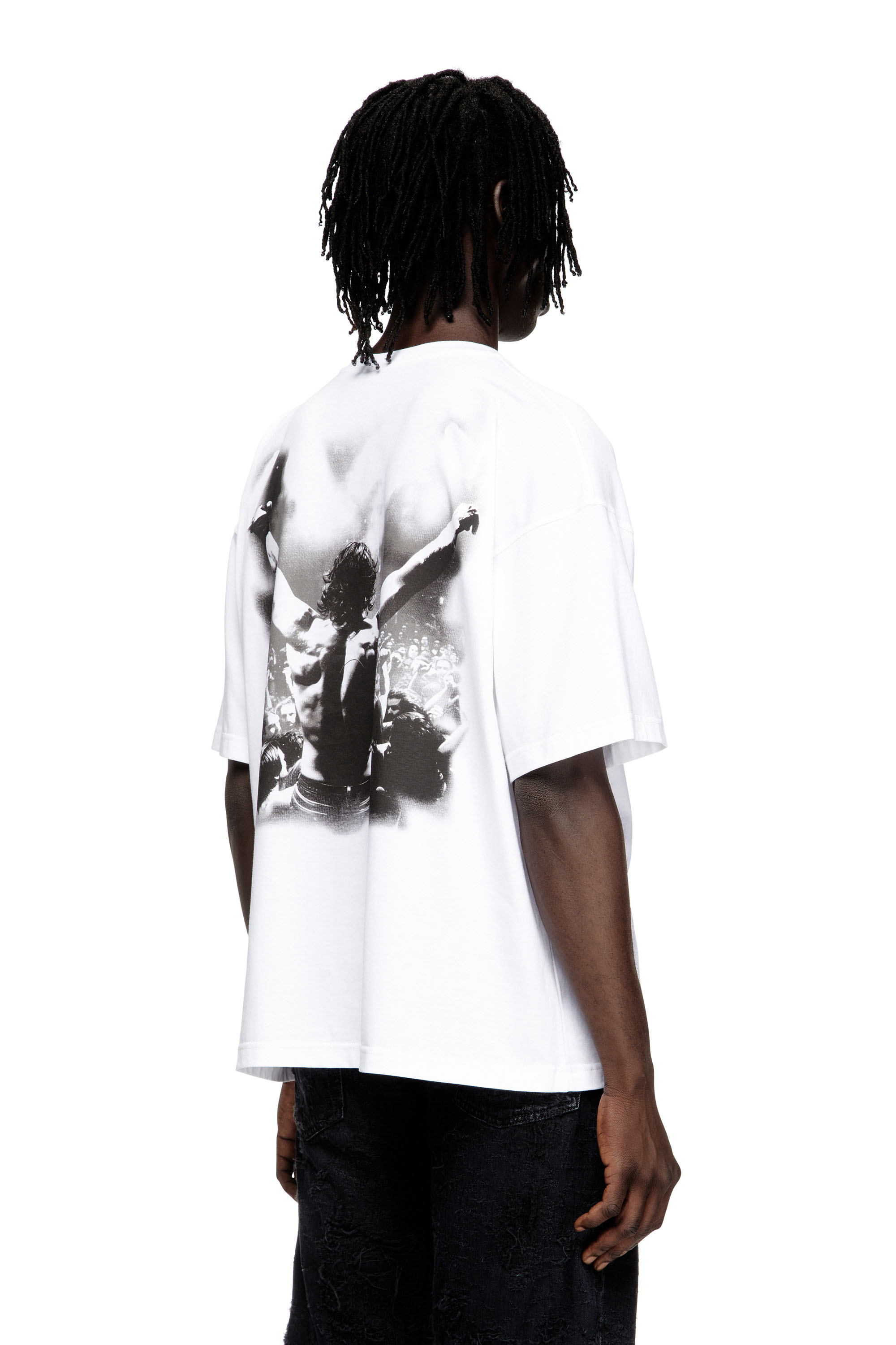 Diesel - T-BOXT-T23, Camiseta de algodón con estampado gráfico. Hombre in Blanco - 4
