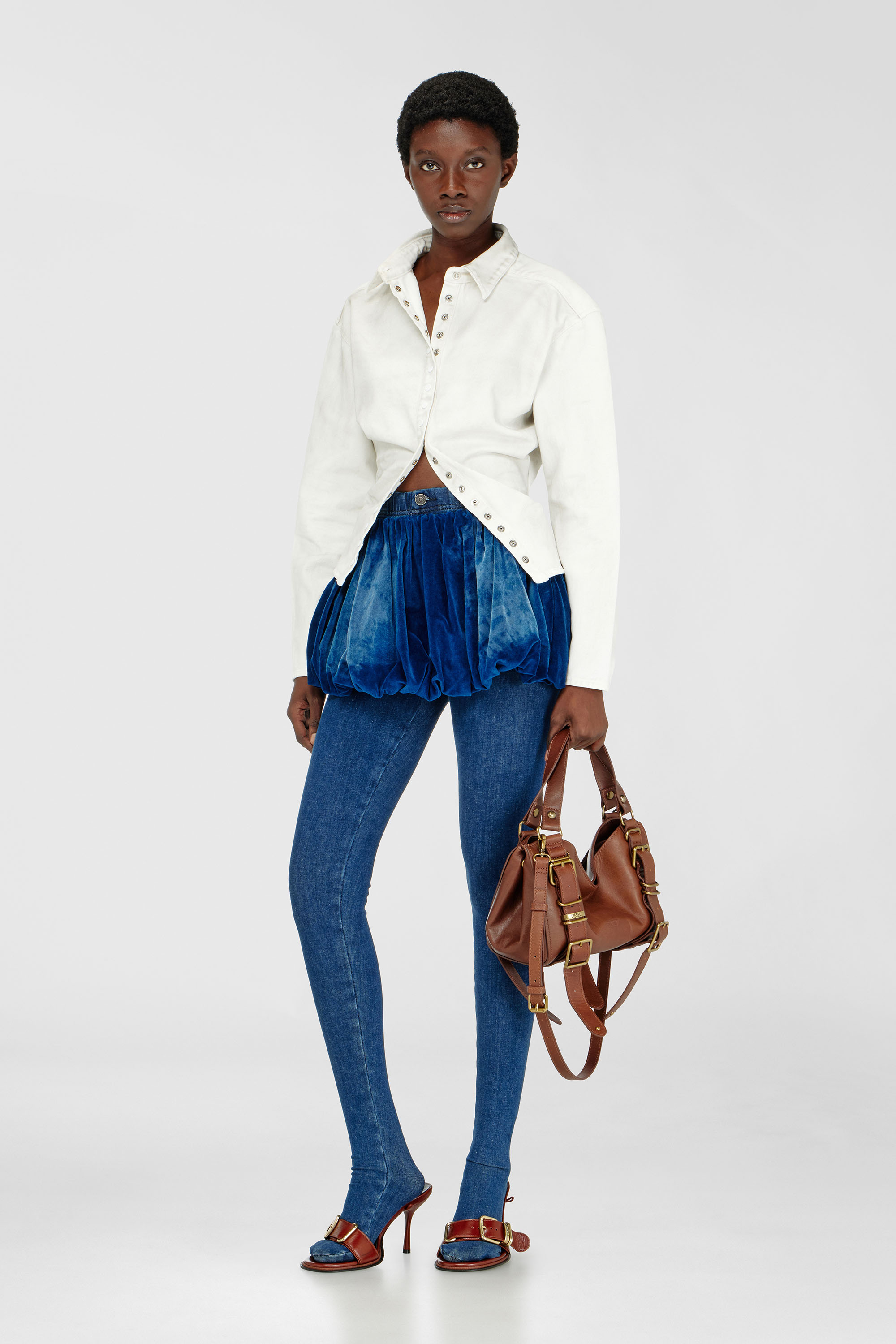 Diesel - DE-PLAZY-FSJ1, Camisa entallada de denim Mujer in Blanco - 2