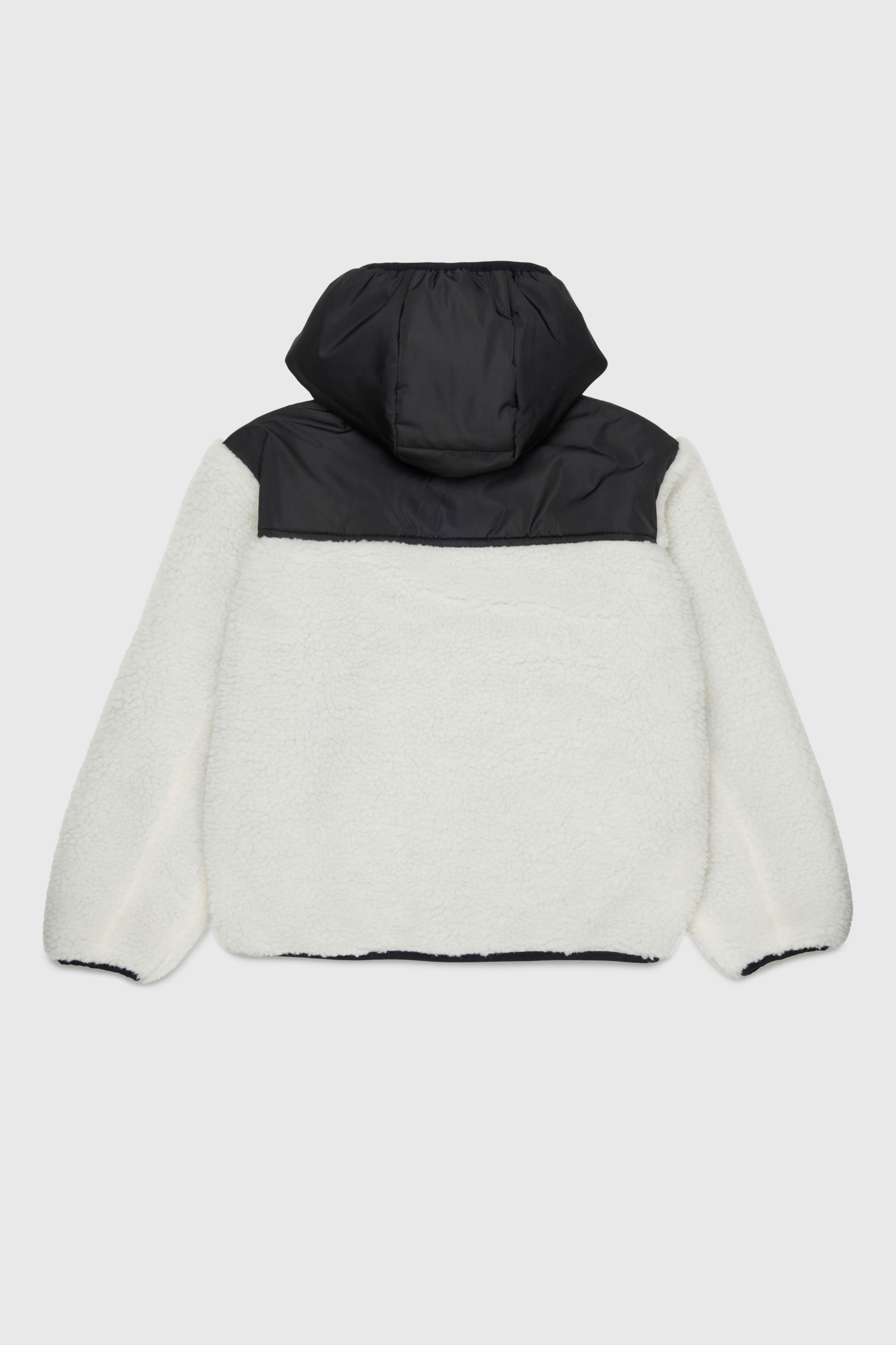Diesel - JSHEAR, Chaqueta con capucha de nailon y borreguillo Hombre in Blanco - 2