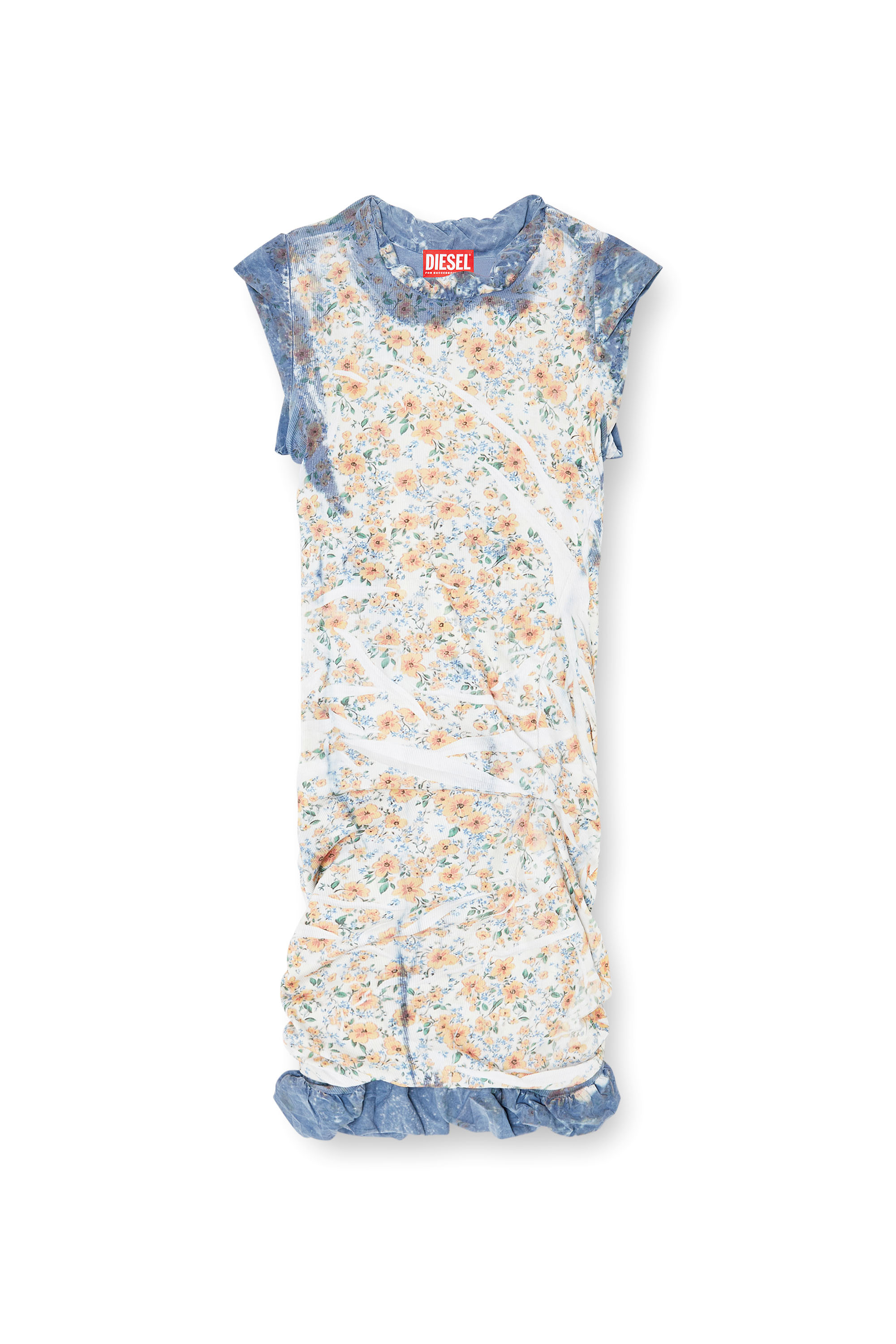 Diesel - D-AYANA, Vestido corto de capas con efecto de rayos X floral Mujer in ToBeDefined - 2